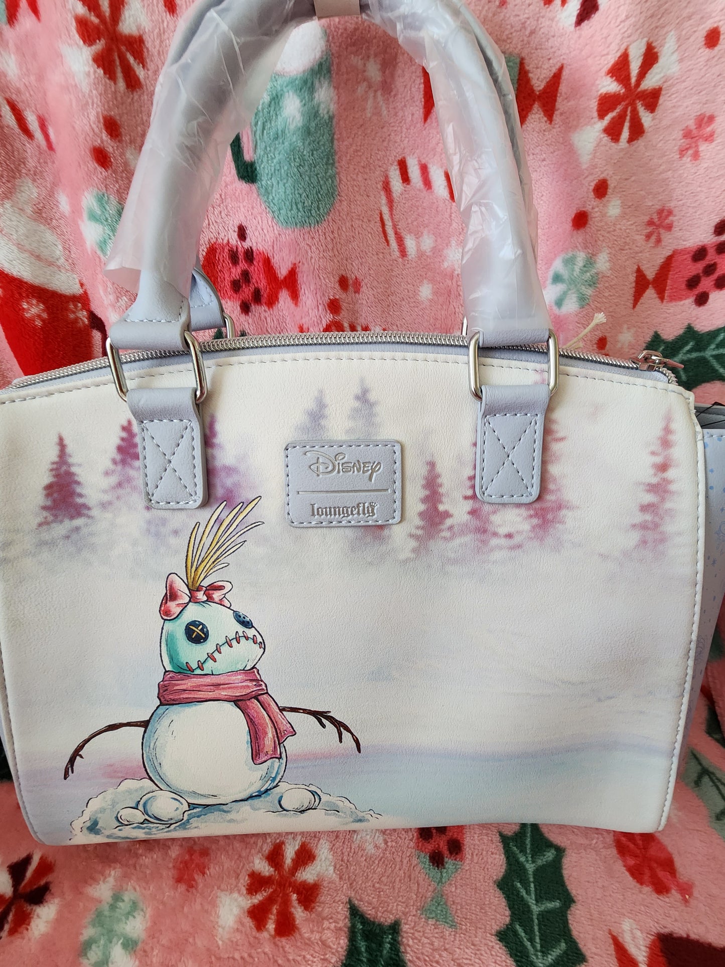 Loungefly Disney Stitch and Angel Holiday Handbag