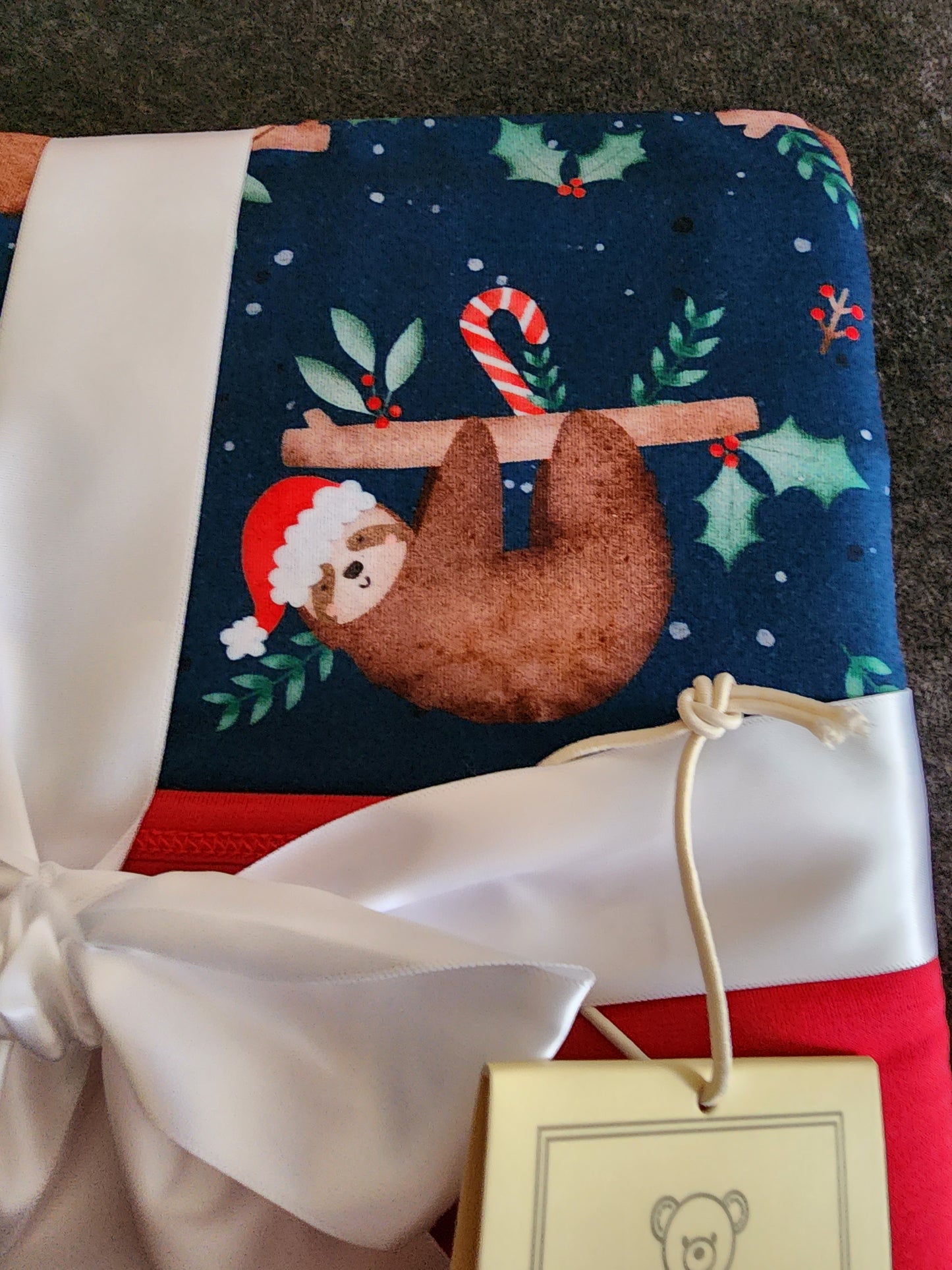 Charlies Project Sloth Christmas Baby Blanket