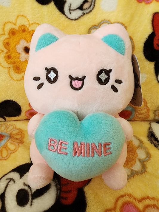 Meowchi Pink Holding Heart Valentine's Day Plush