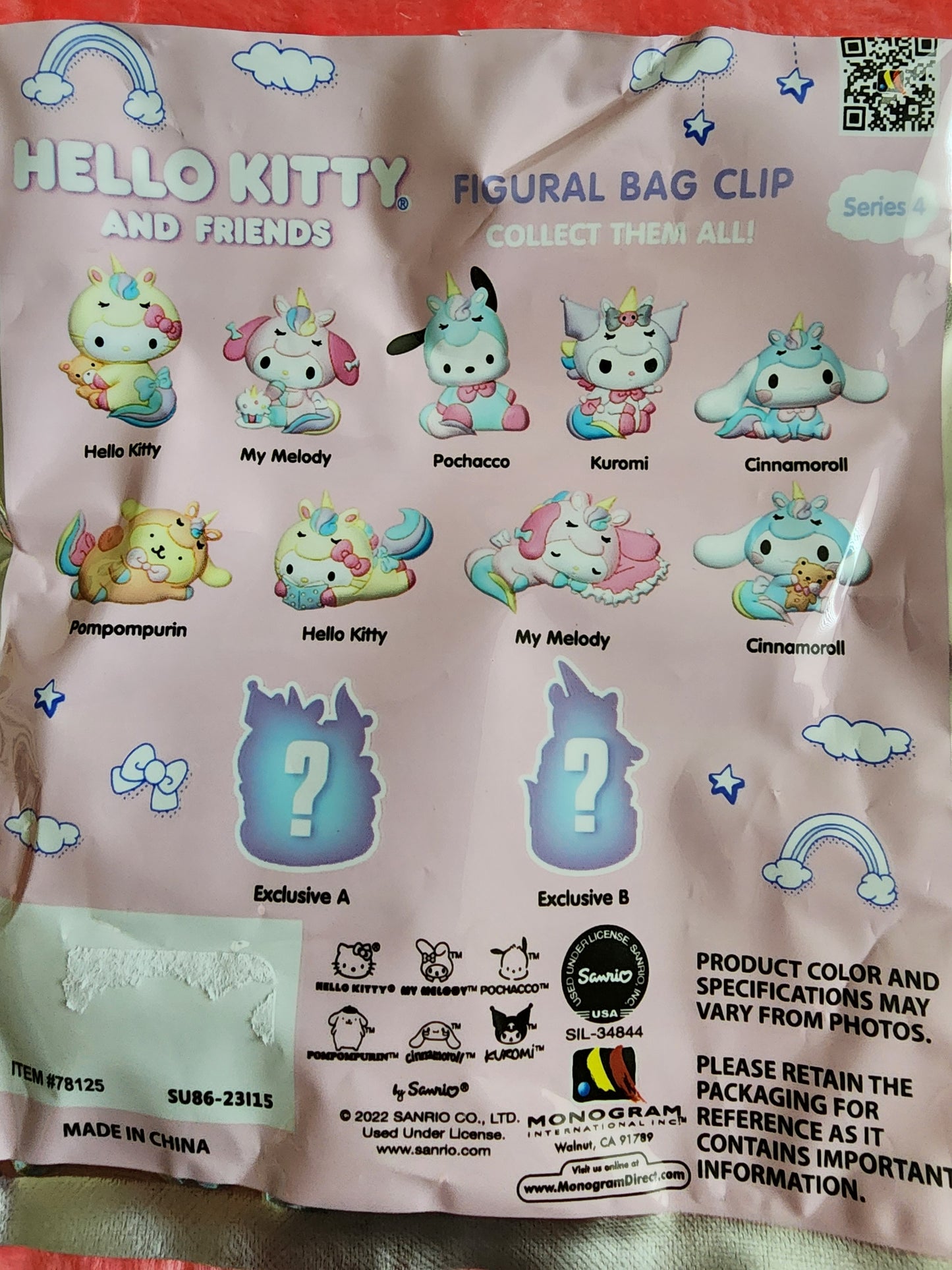 Hello Kitty and Friends Series 4 Mystery Bag Clips