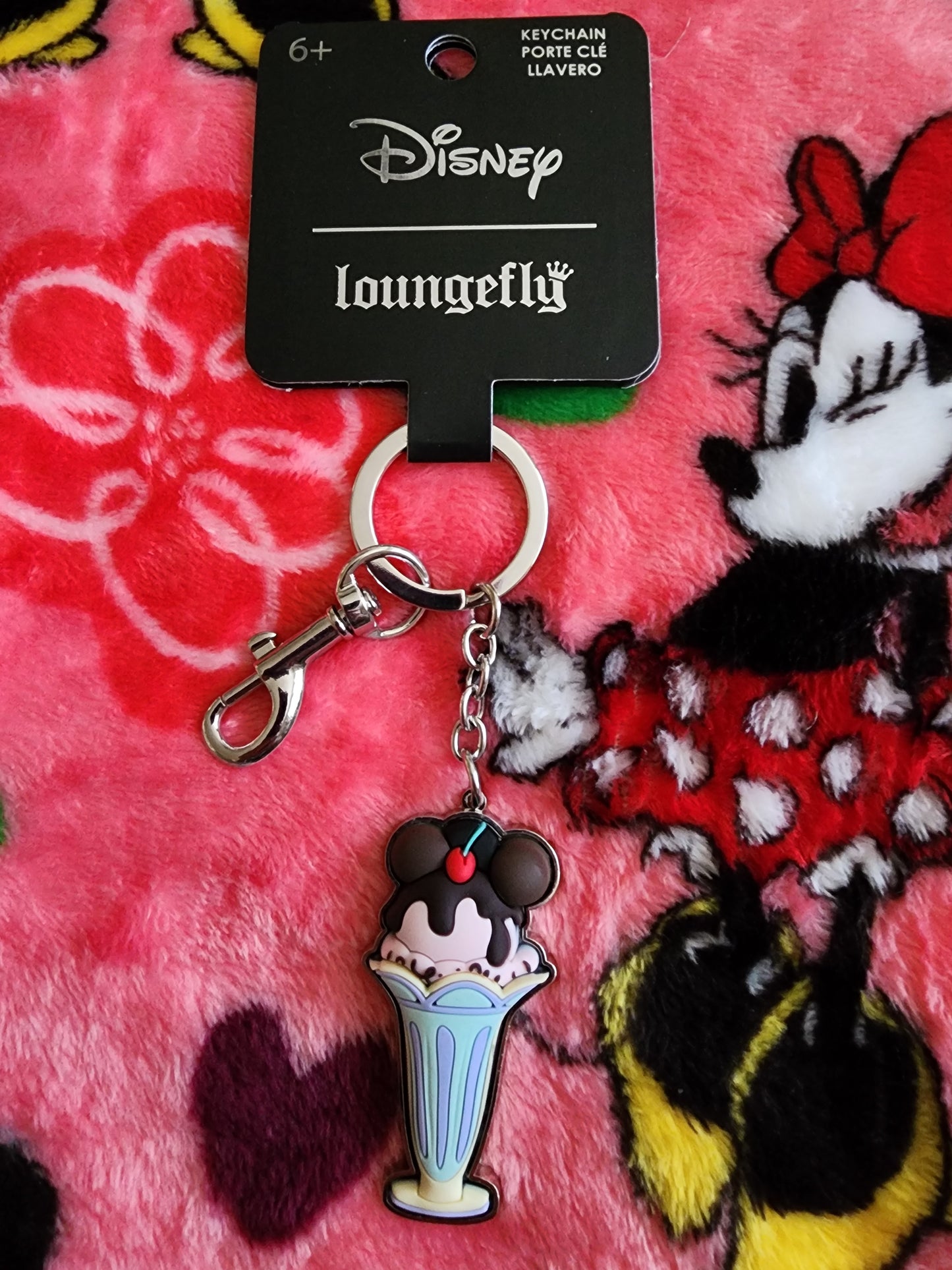 Loungefly Disney Mickey Mouse as an Ice Cream Sunday Keychain