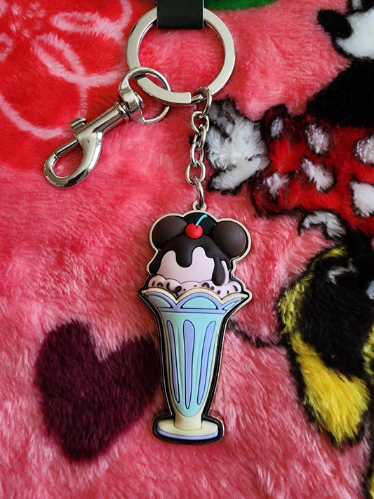 Loungefly Disney Mickey Mouse as an Ice Cream Sunday Keychain