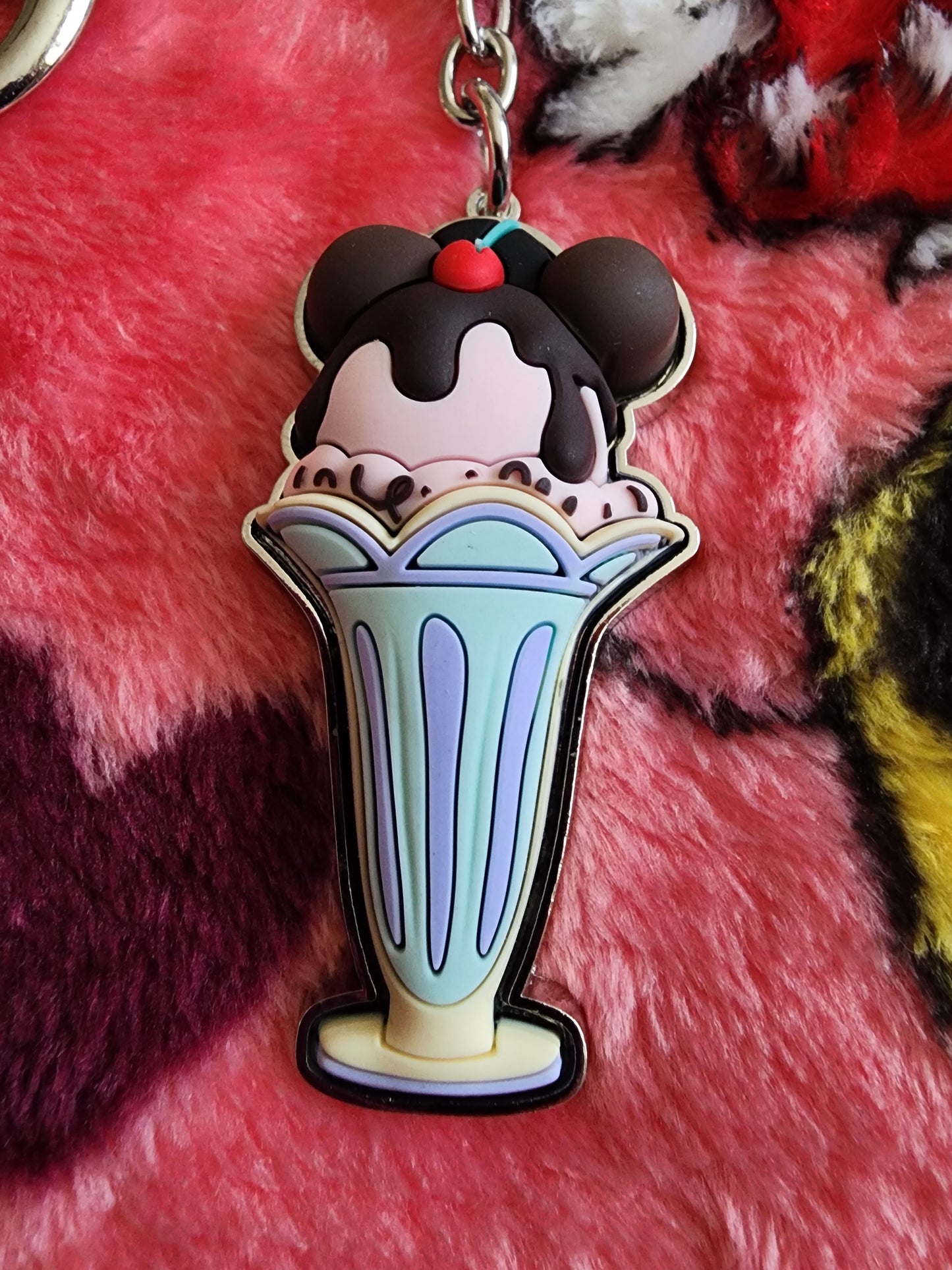 Loungefly Disney Mickey Mouse as an Ice Cream Sunday Keychain