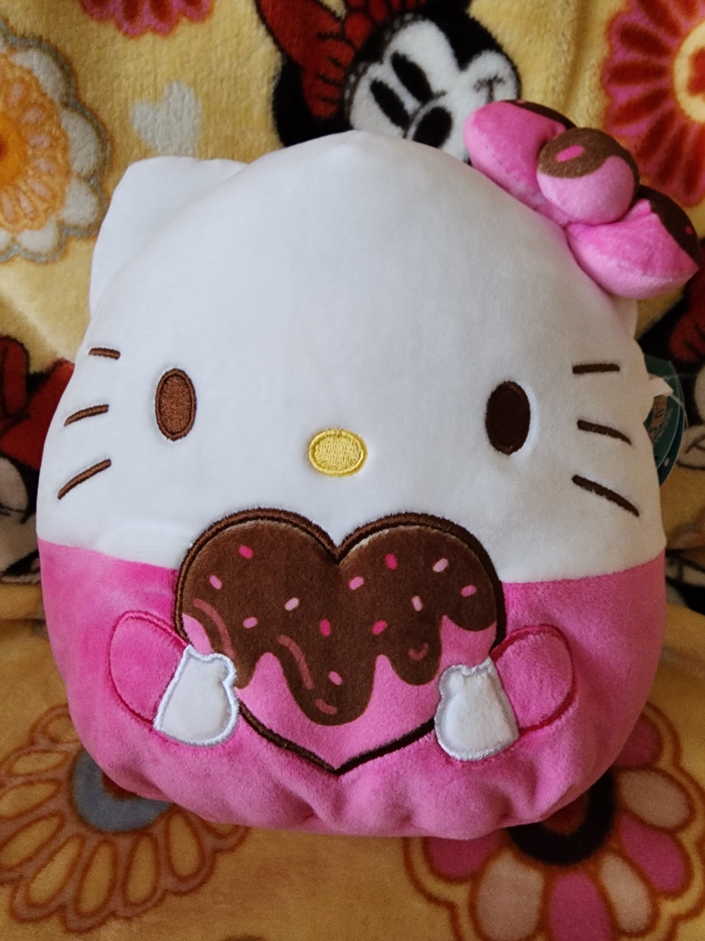 Squishmallows Hello Kitty with a Chocolate Heart Plush