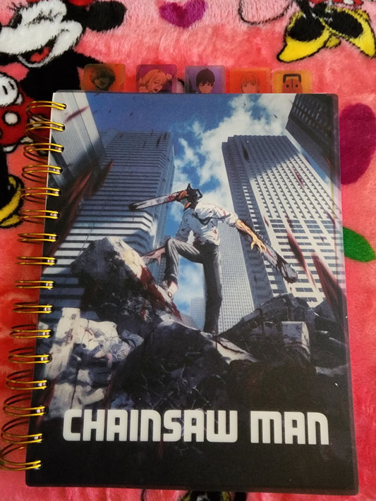 Chainsaw Man Tabbed Notebook