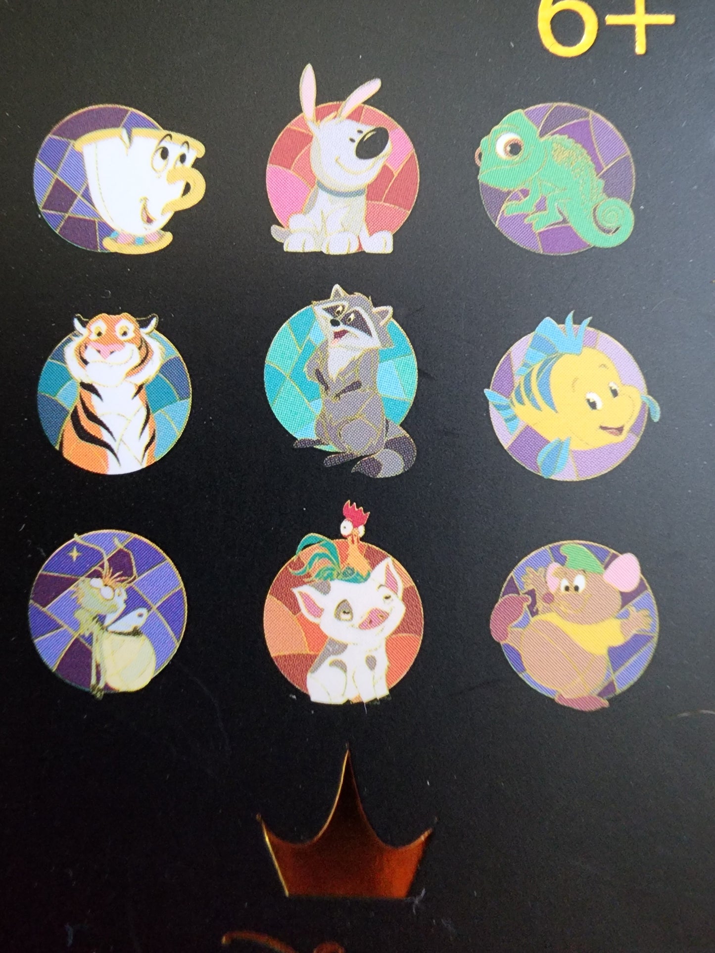 Loungefly Disney Princess Sidekicks Stained Glass Mystery Pins