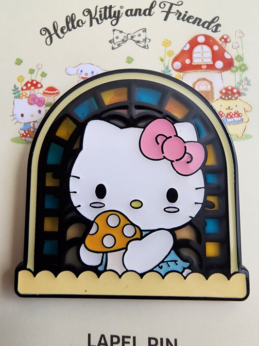 Hello Kitty and Friends Mushroom Window Pin