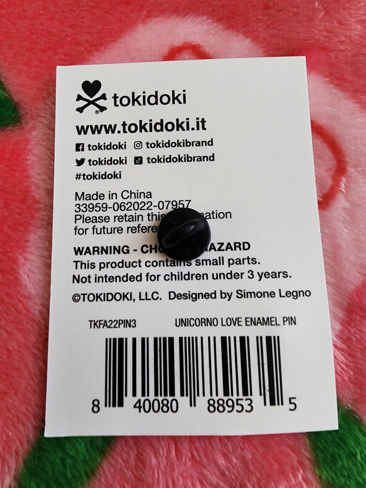 Tokidoki Unicorno Stay Wild Pin