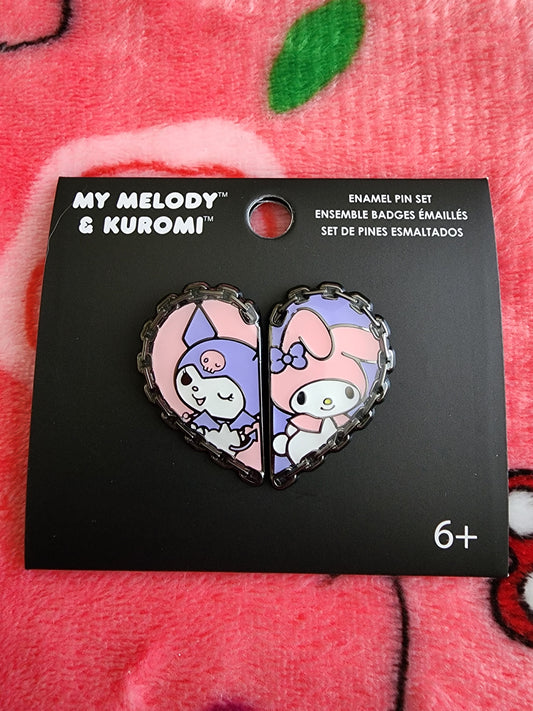 Loungefly My Melody and Kuromi Valentine's Pins