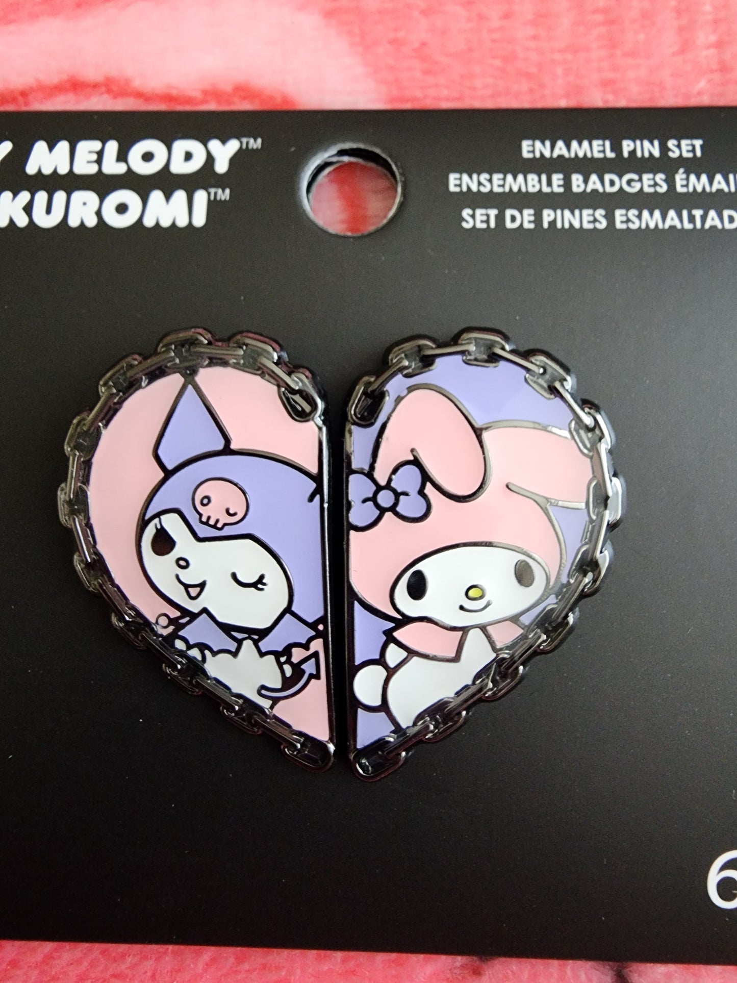 Loungefly My Melody and Kuromi Valentine's Pins