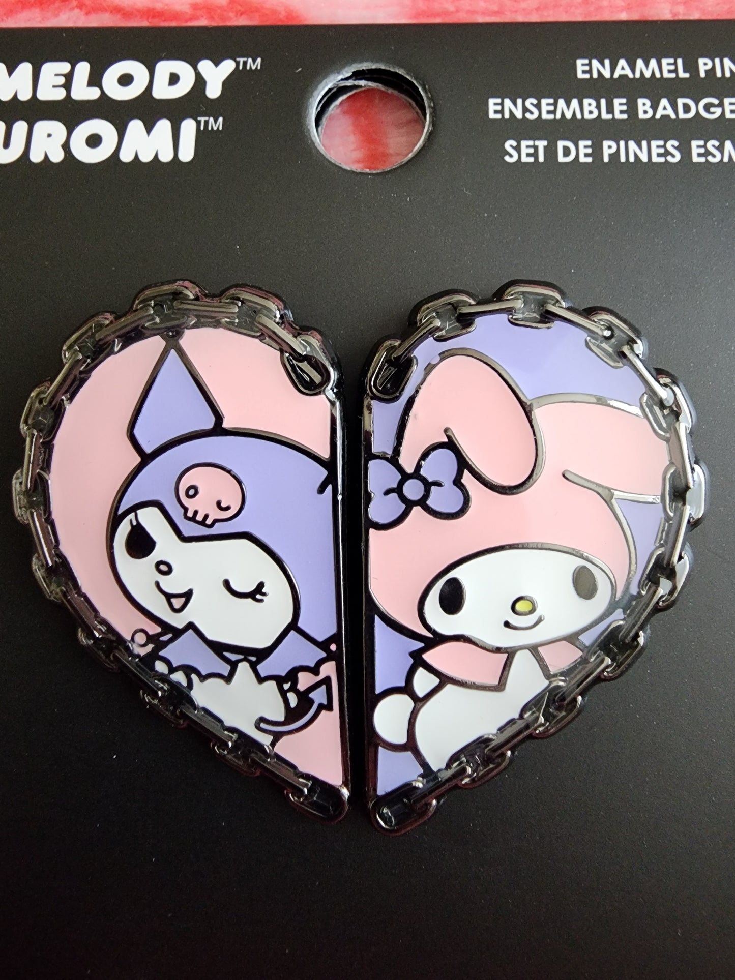 Loungefly My Melody and Kuromi Valentine's Pins