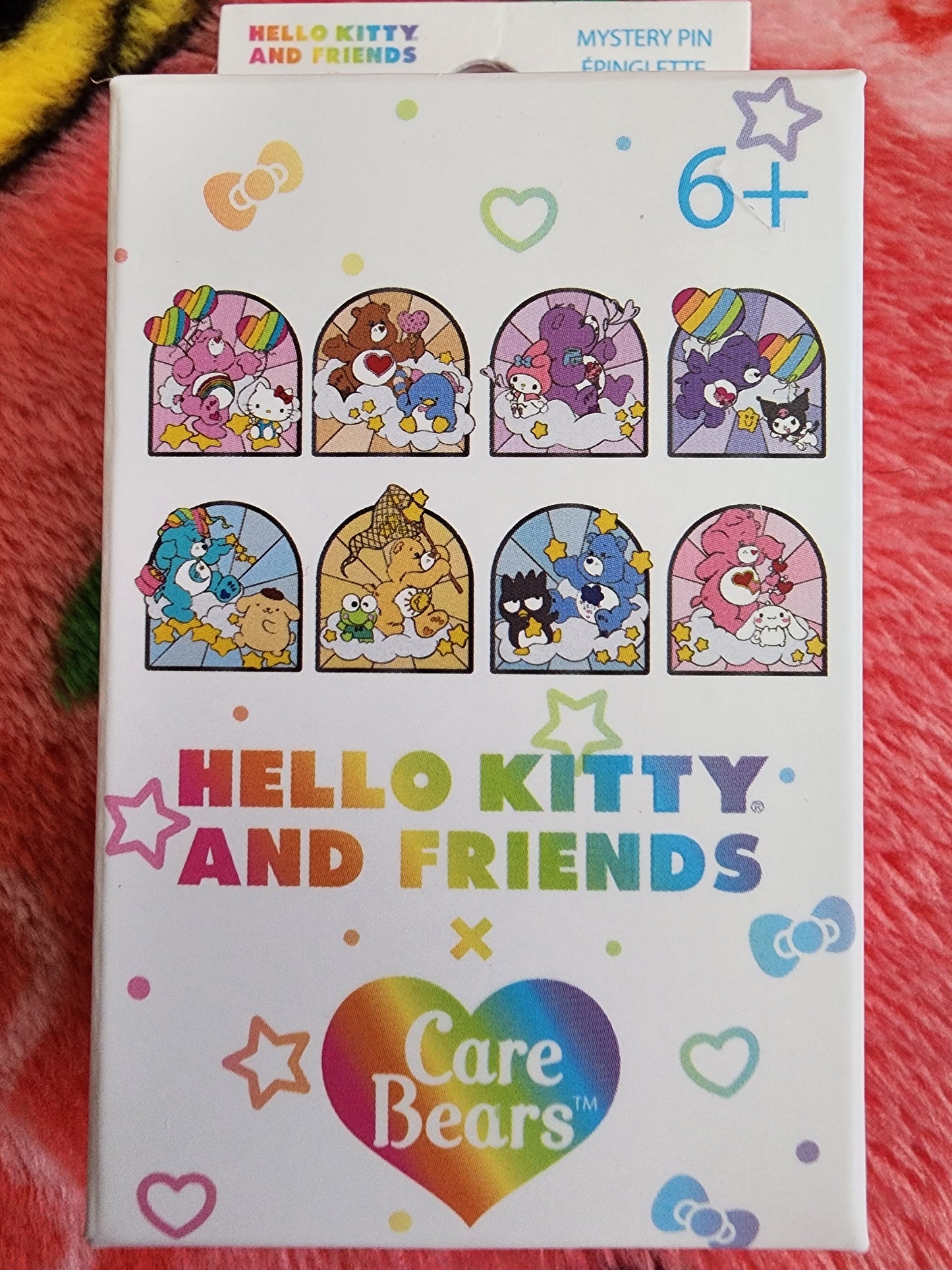 Hello Kitty and Friends with Care Bears Stain Glass Window Mystery Pins