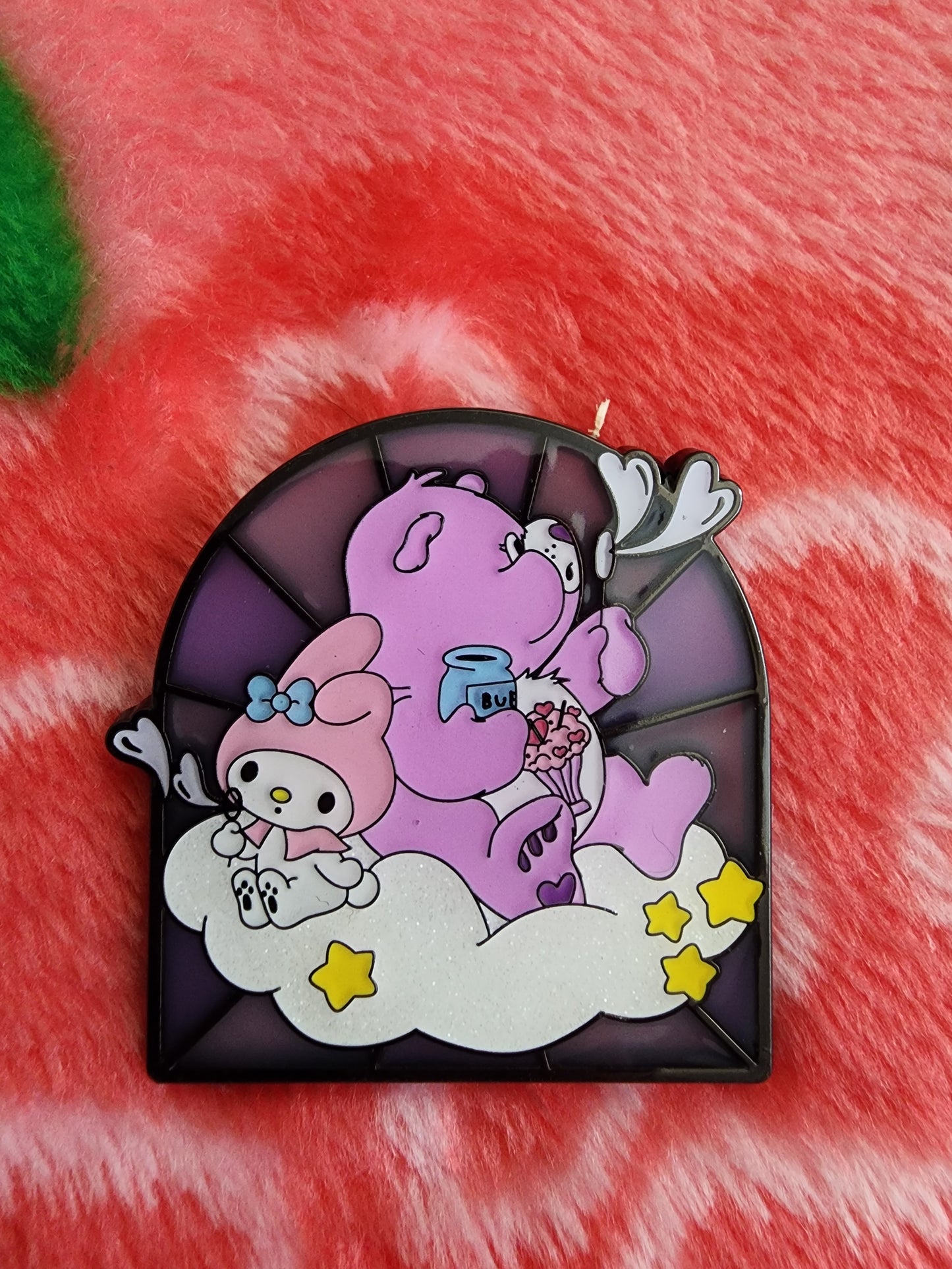 Hello Kitty and Friends with Care Bears Stain Glass Window Mystery Pins