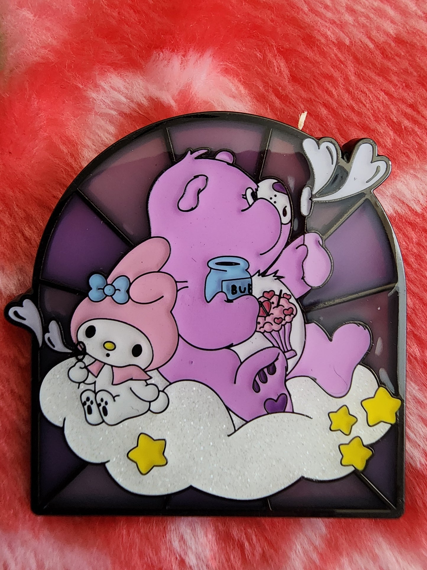 Hello Kitty and Friends with Care Bears Stain Glass Window Mystery Pins