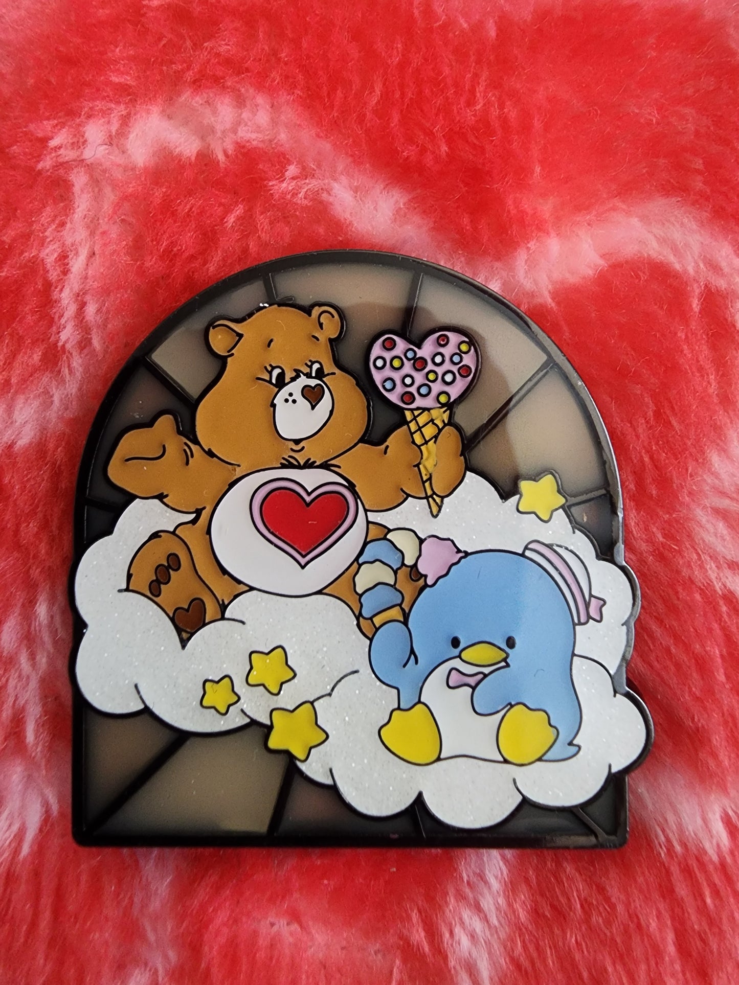 Hello Kitty and Friends with Care Bears Stain Glass Window Mystery Pins