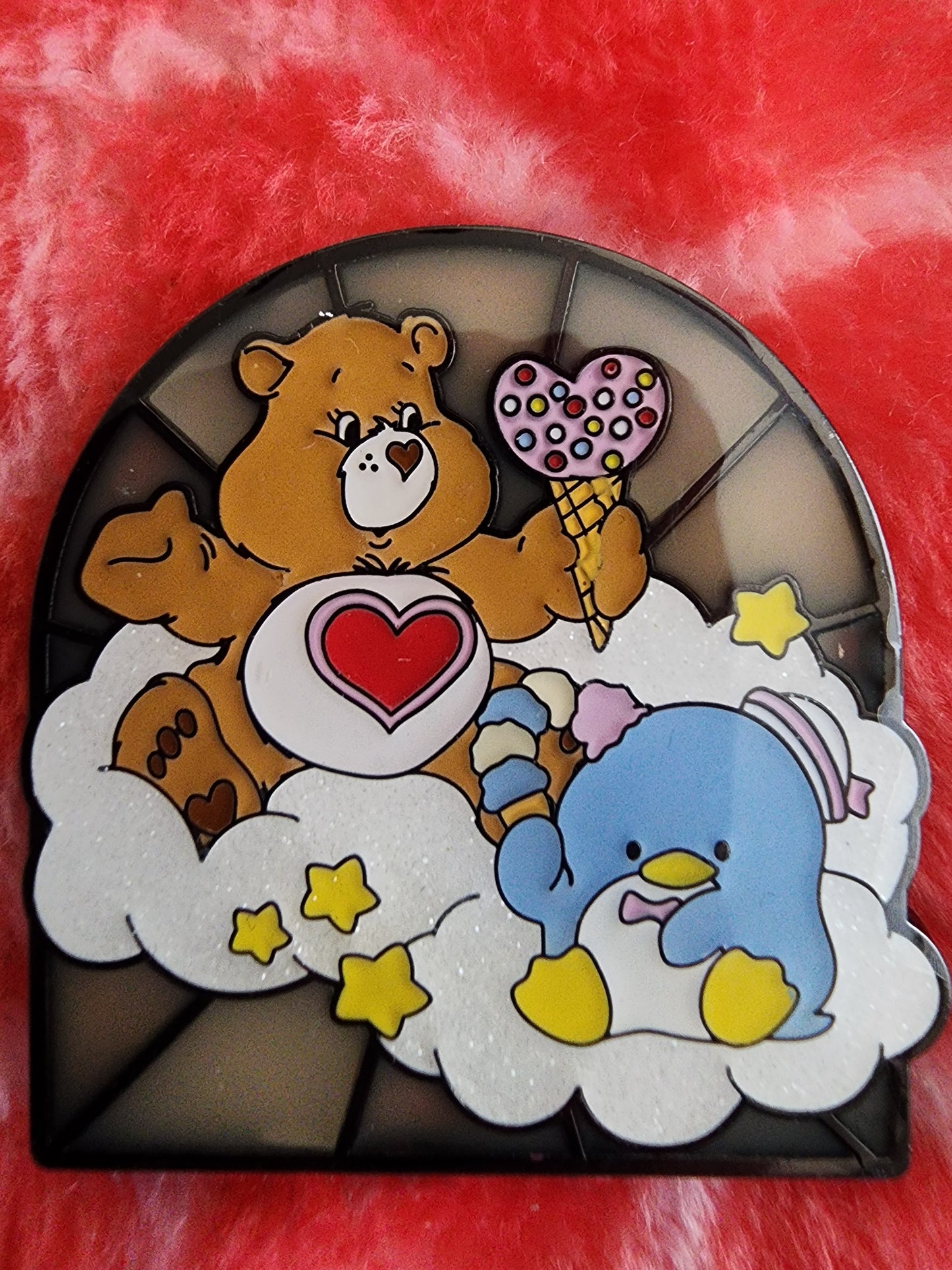 Hello Kitty and Friends with Care Bears Stain Glass Window Mystery Pins