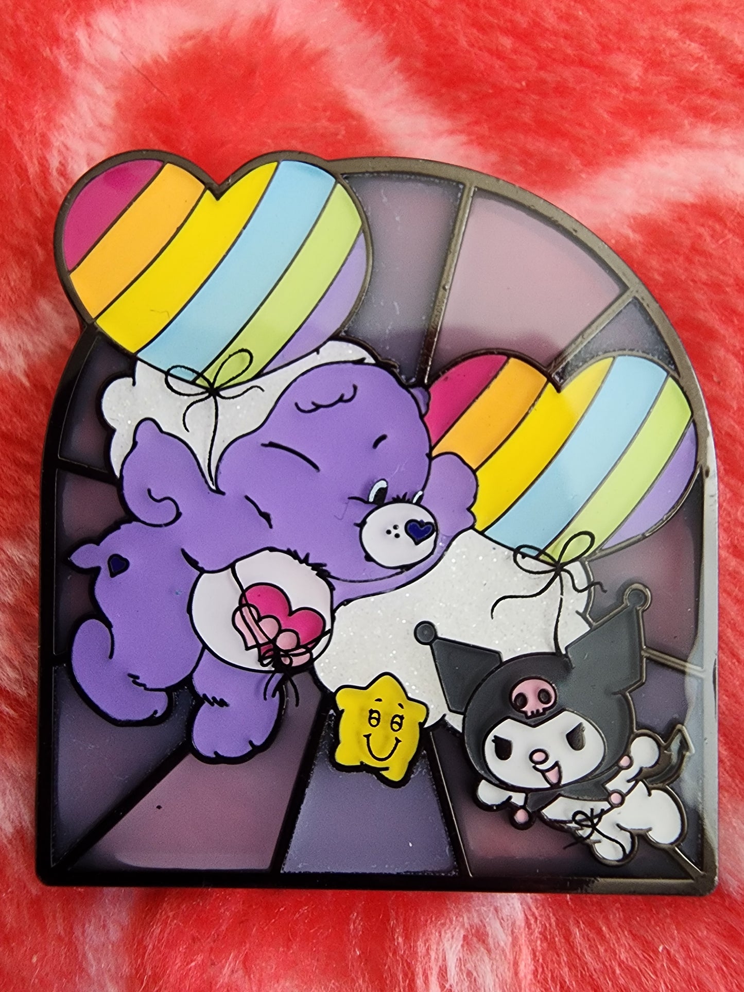 Hello Kitty and Friends with Care Bears Stain Glass Window Mystery Pins