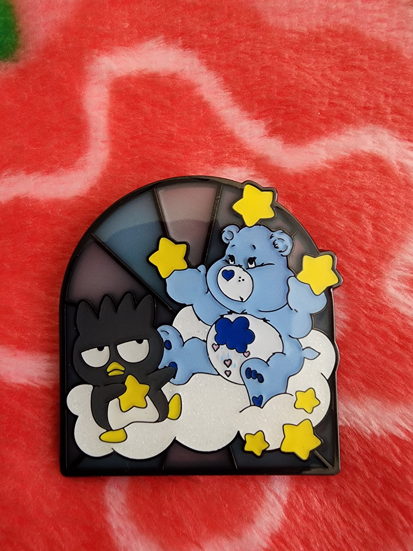 Hello Kitty and Friends with Care Bears Stain Glass Window Mystery Pins