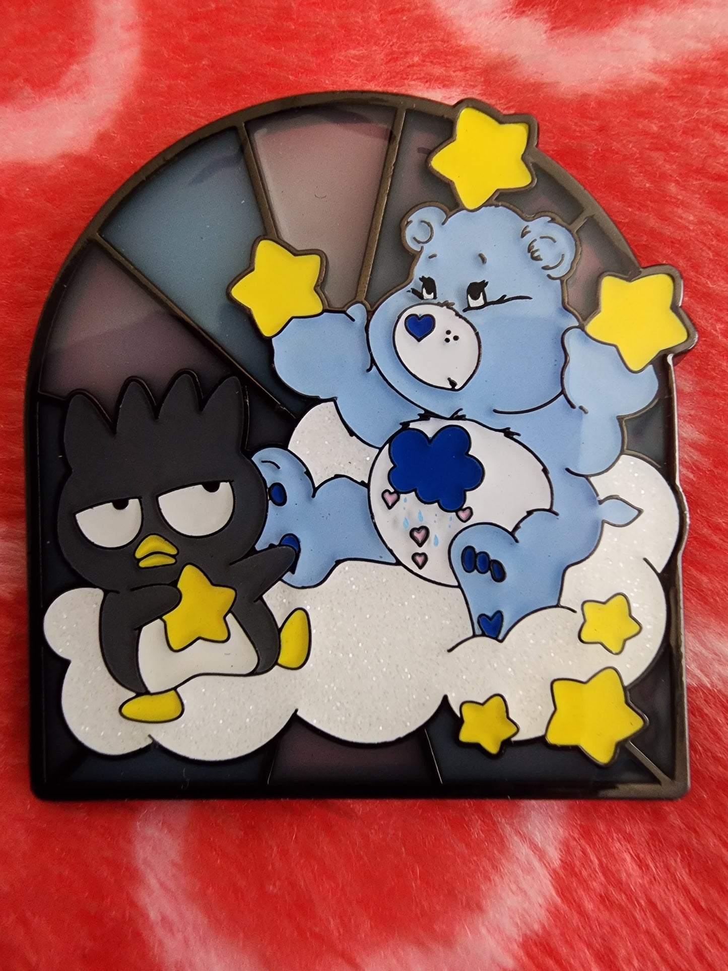 Hello Kitty and Friends with Care Bears Stain Glass Window Mystery Pins