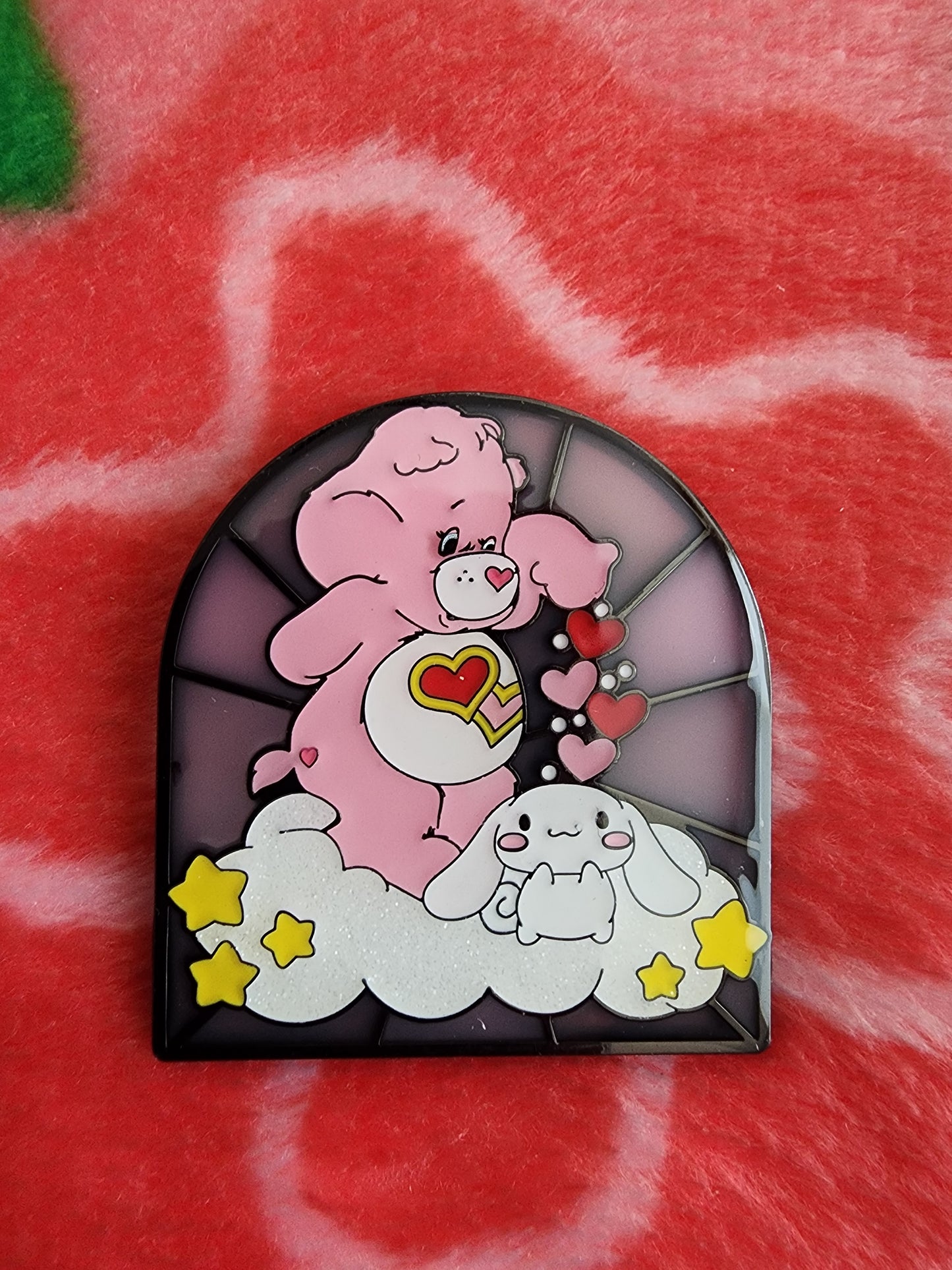 Hello Kitty and Friends with Care Bears Stain Glass Window Mystery Pins