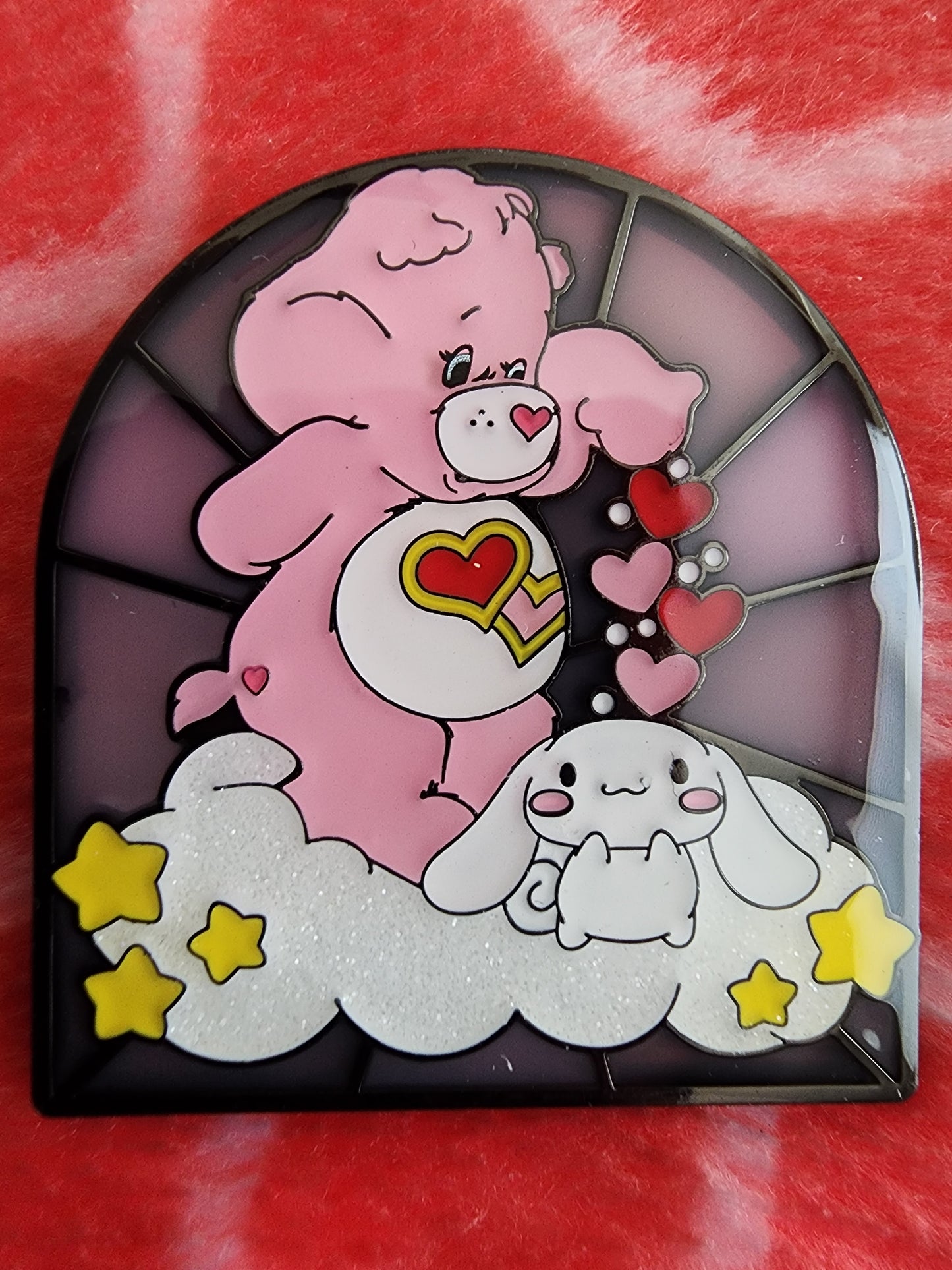 Hello Kitty and Friends with Care Bears Stain Glass Window Mystery Pins