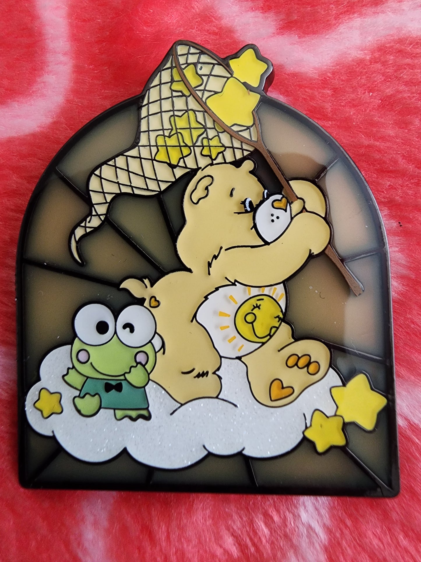 Hello Kitty and Friends with Care Bears Stain Glass Window Mystery Pins