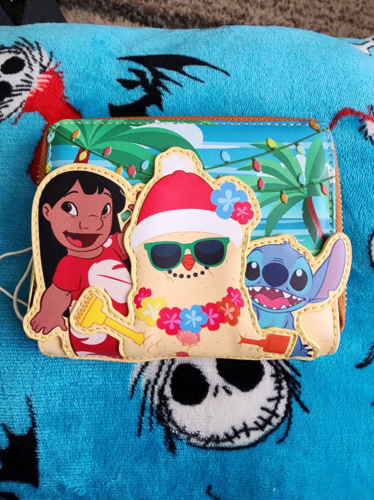 Loungefly Disney Lilo and Stitch Sandman Christmas Wallet