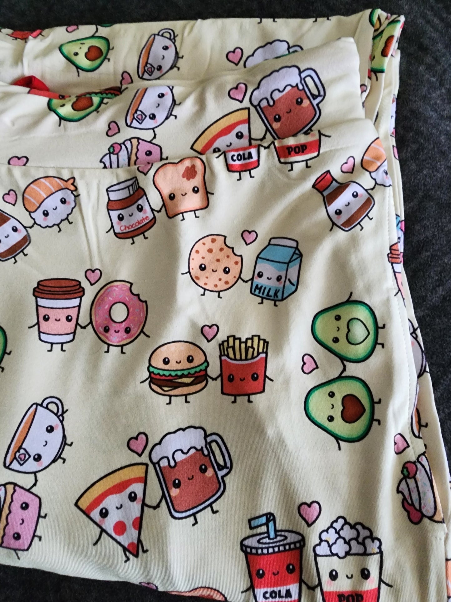 *Charlies Project Cute Besties Food Jogger Leggings