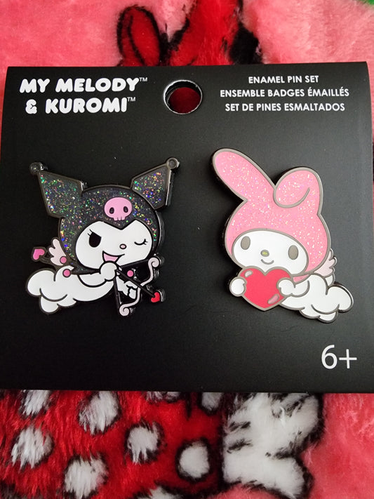 Loungefly My Melody and Kuromi Cupid Pins