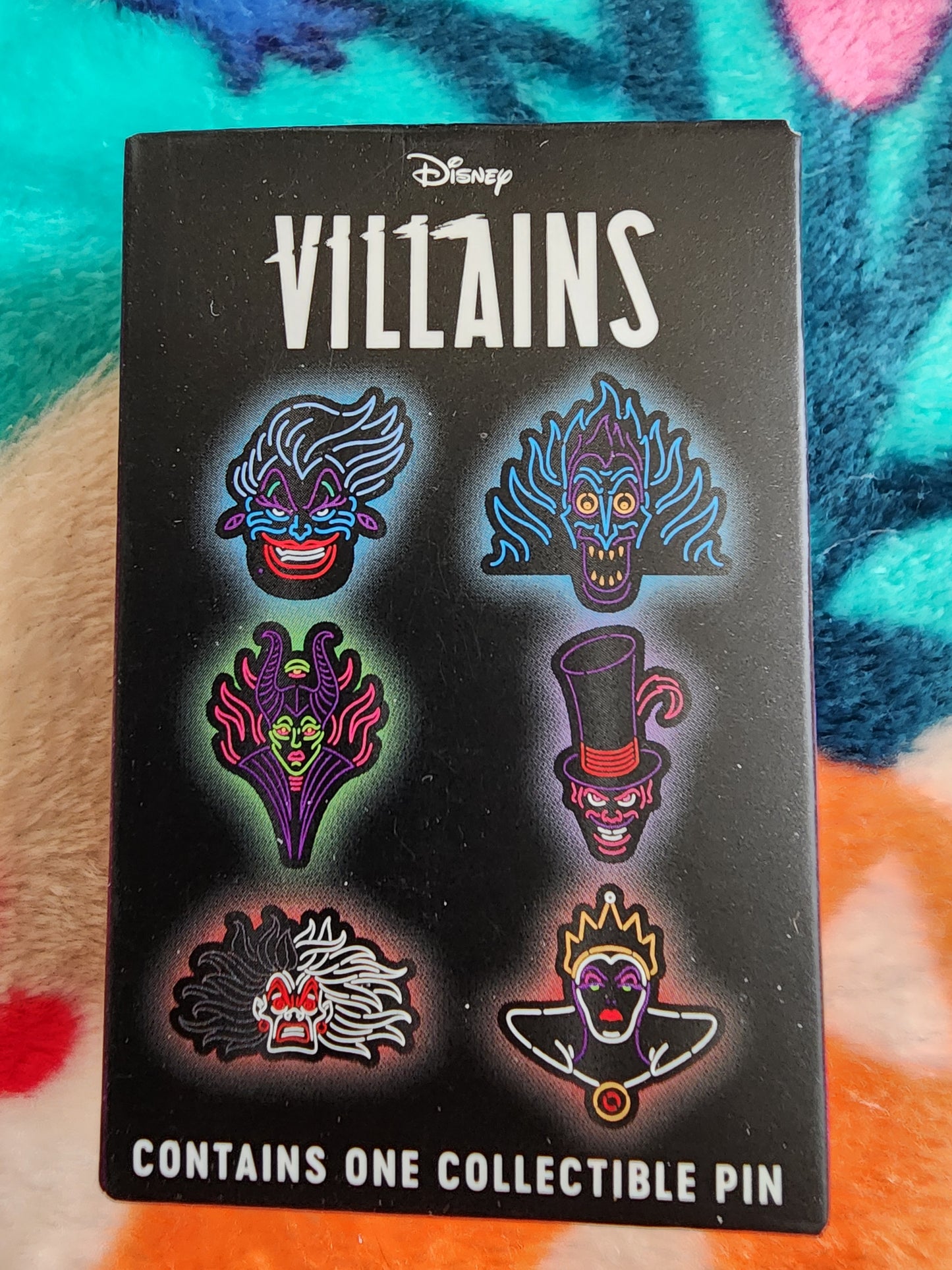 Loungefly Disney Villains Neon Mystery Pins