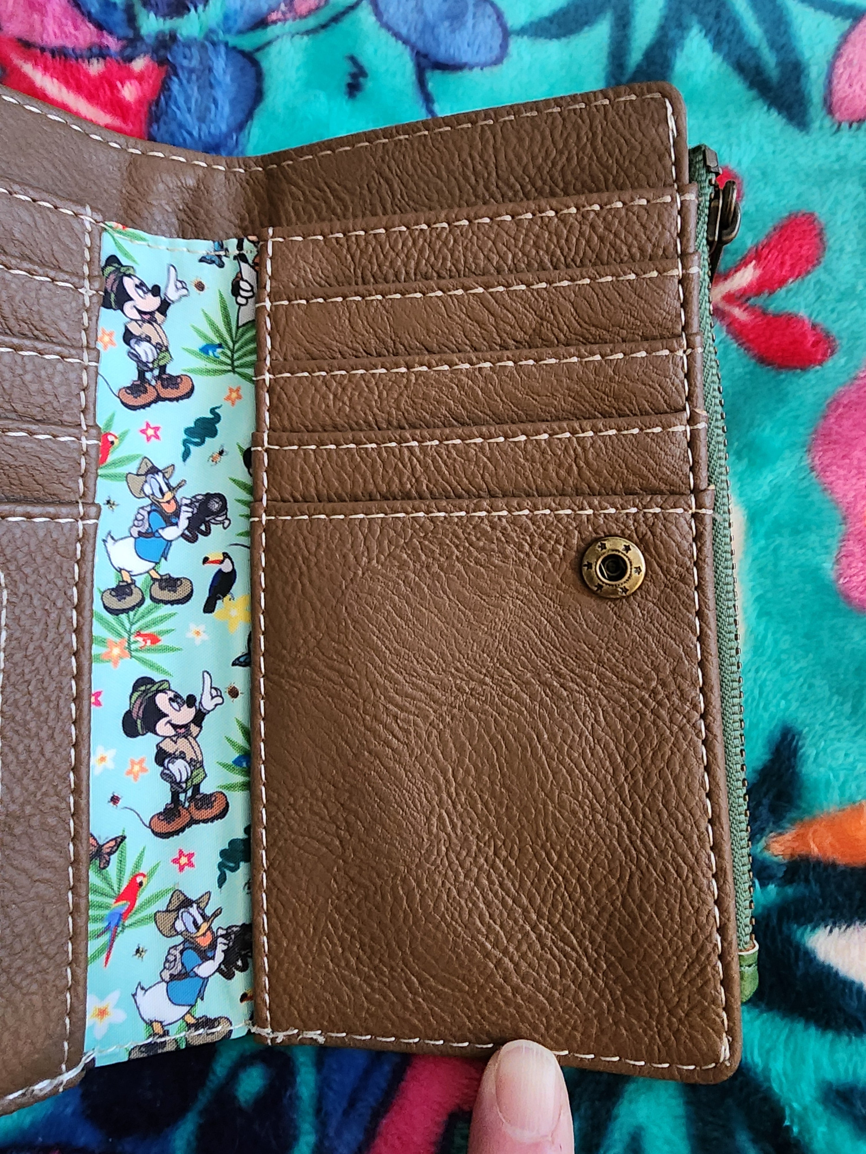 Loungefly Mickey and Pluto jungle safari newest wallet