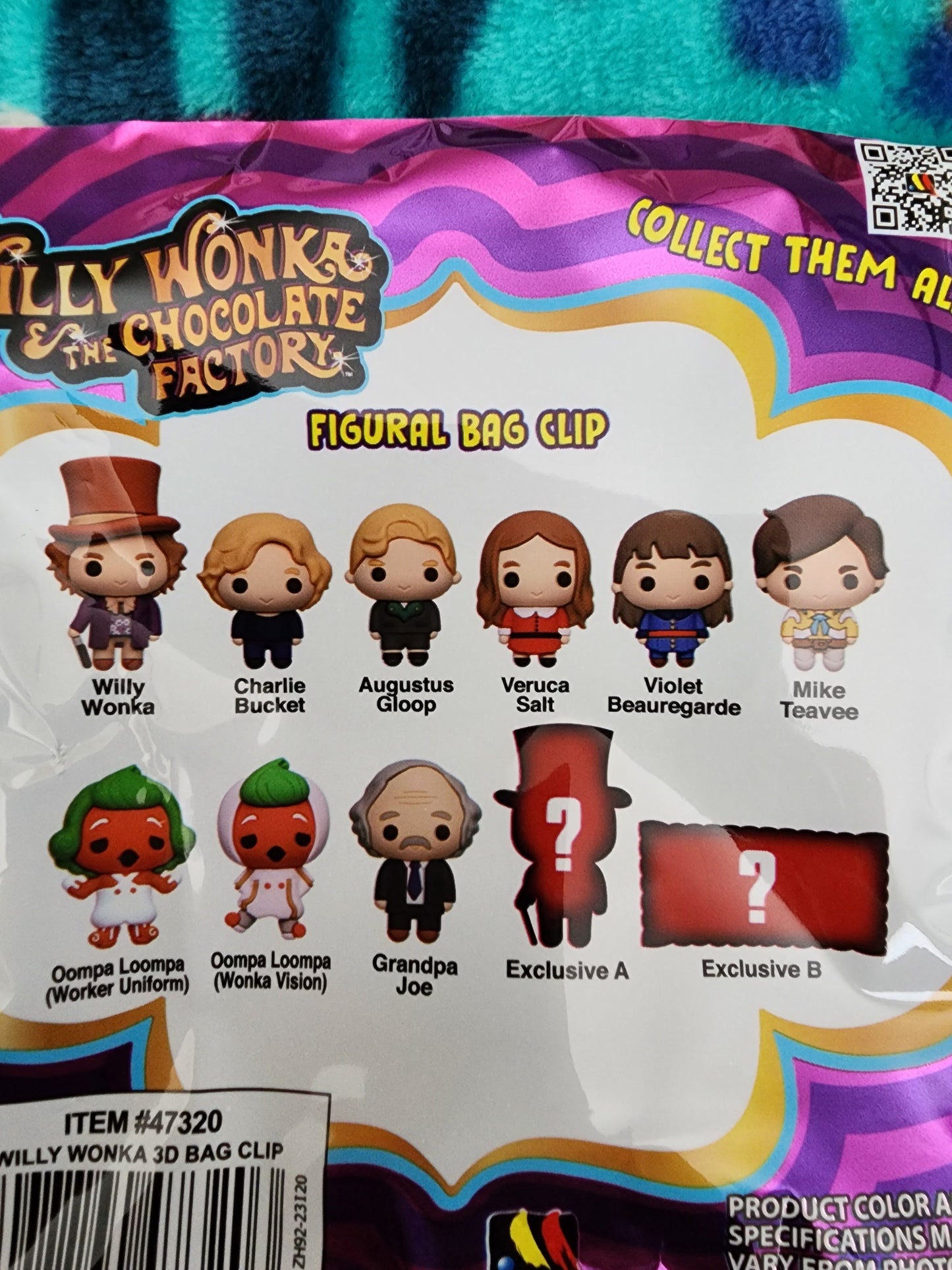 Willy Wonka & the Chocolate Factory Mystery Bag Clips