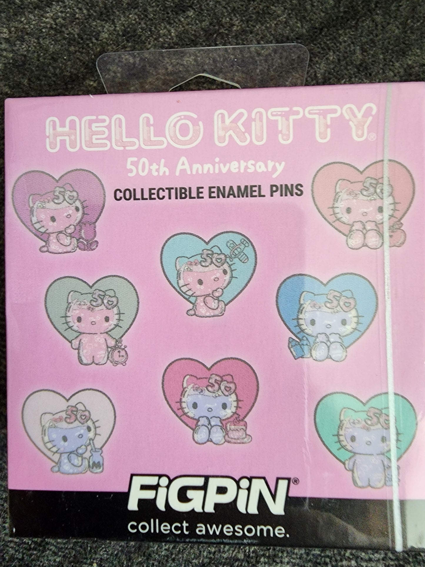 Hello Kitty 50th Anniversary Bling Heart Figpins