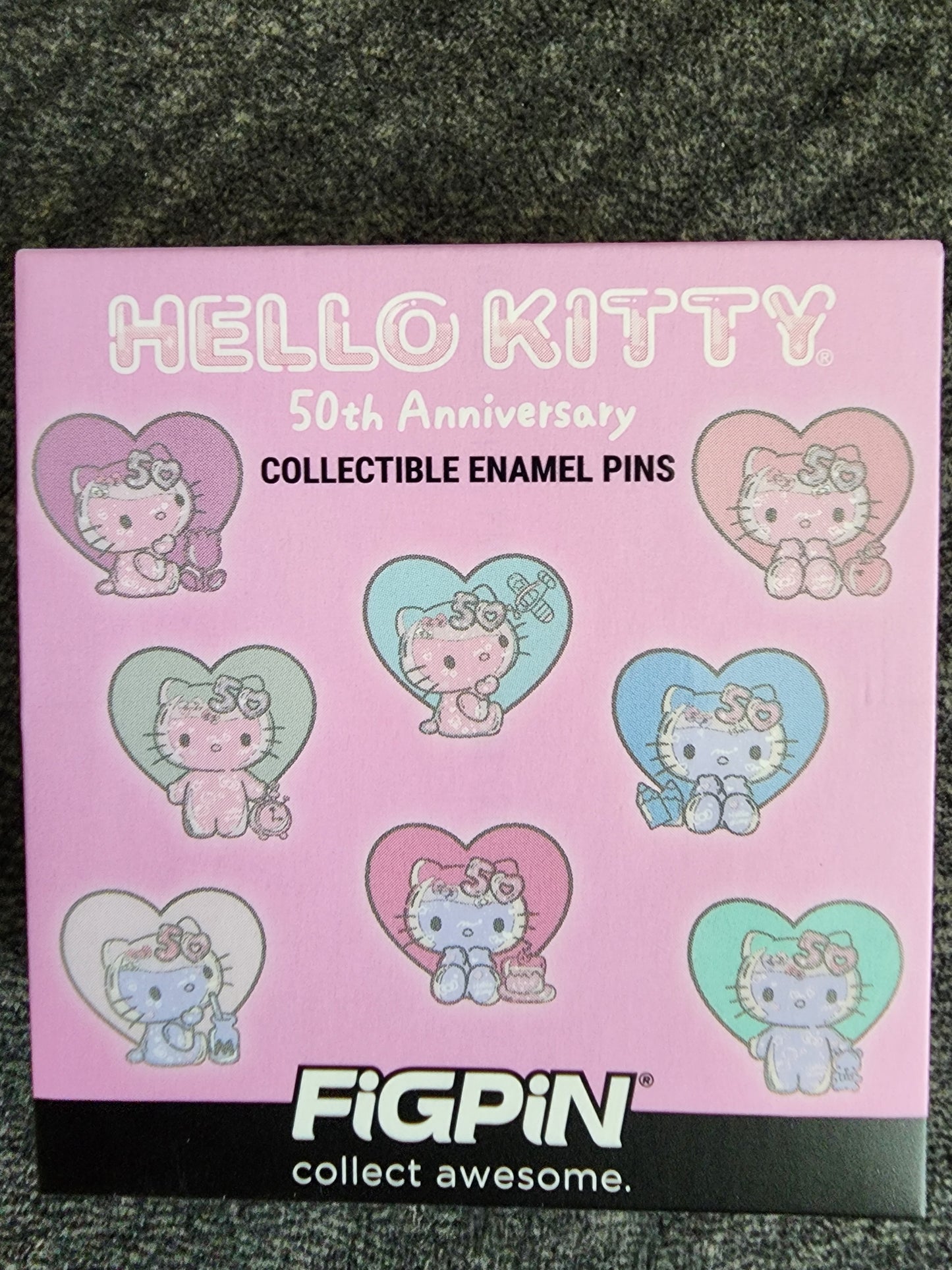 Hello Kitty 50th Anniversary Bling  Heart Figpins