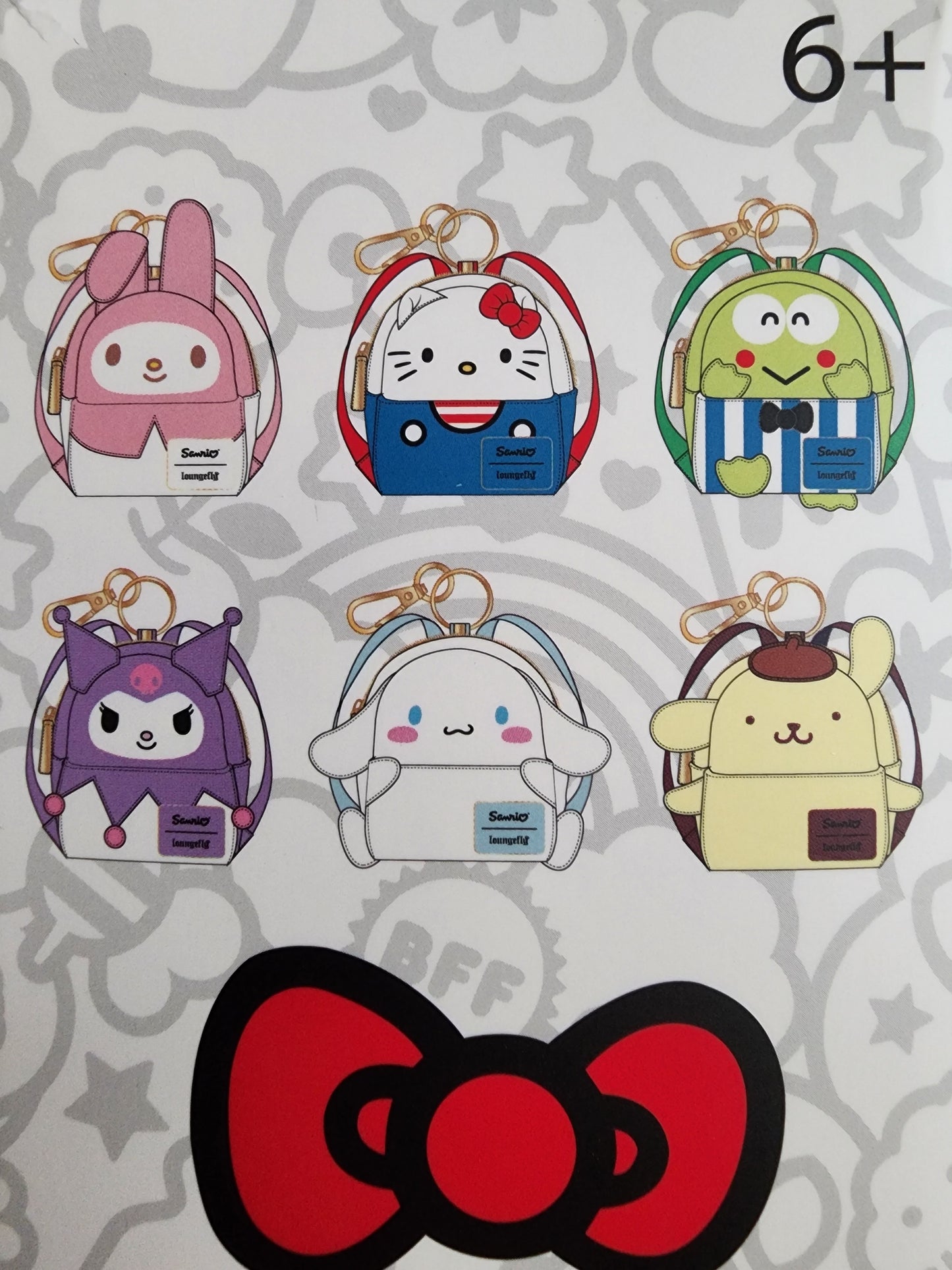 Hello Kitty and Friends 50th Anniversary Mini Pocket Backpack Mystery Bag Clips