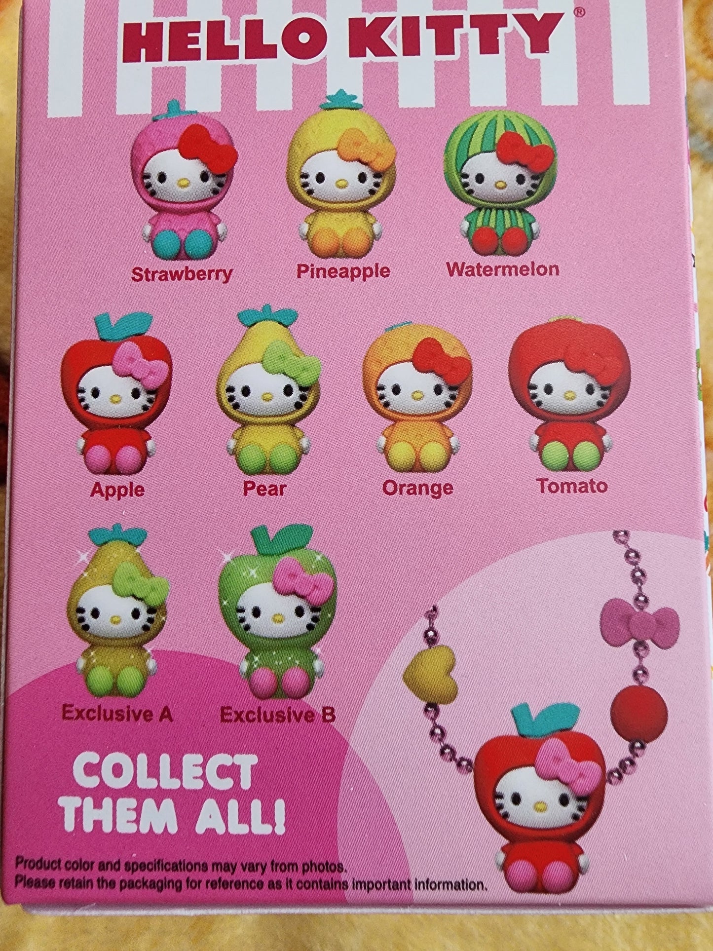 Hello Kitty and Friends Fruit Mystery Bag Clips/Bracelets