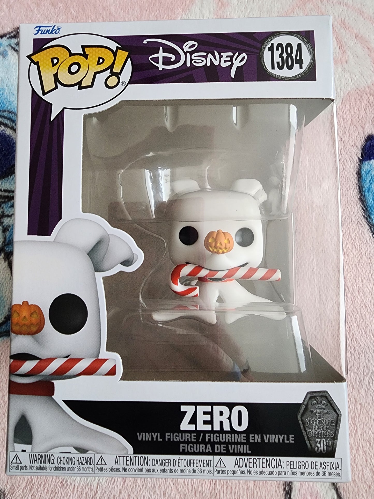 Funko Nightmare Before Christmas 30th Anniversary Zero Candy Cane Pop