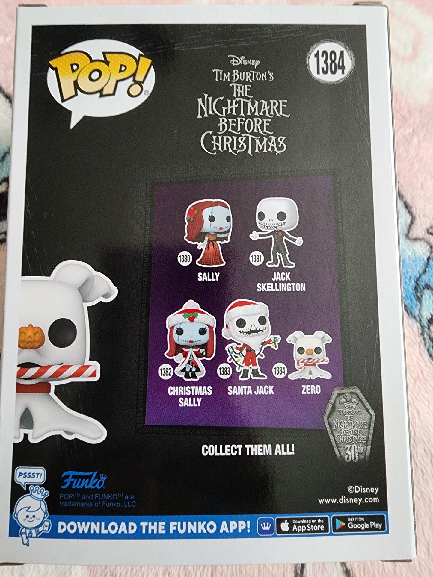 Funko Nightmare Before Christmas 30th Anniversary Zero Candy Cane Pop