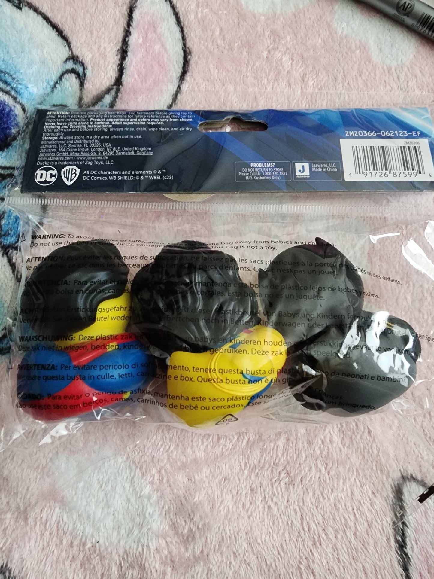 DC Bathtime Rubber Duckies Set