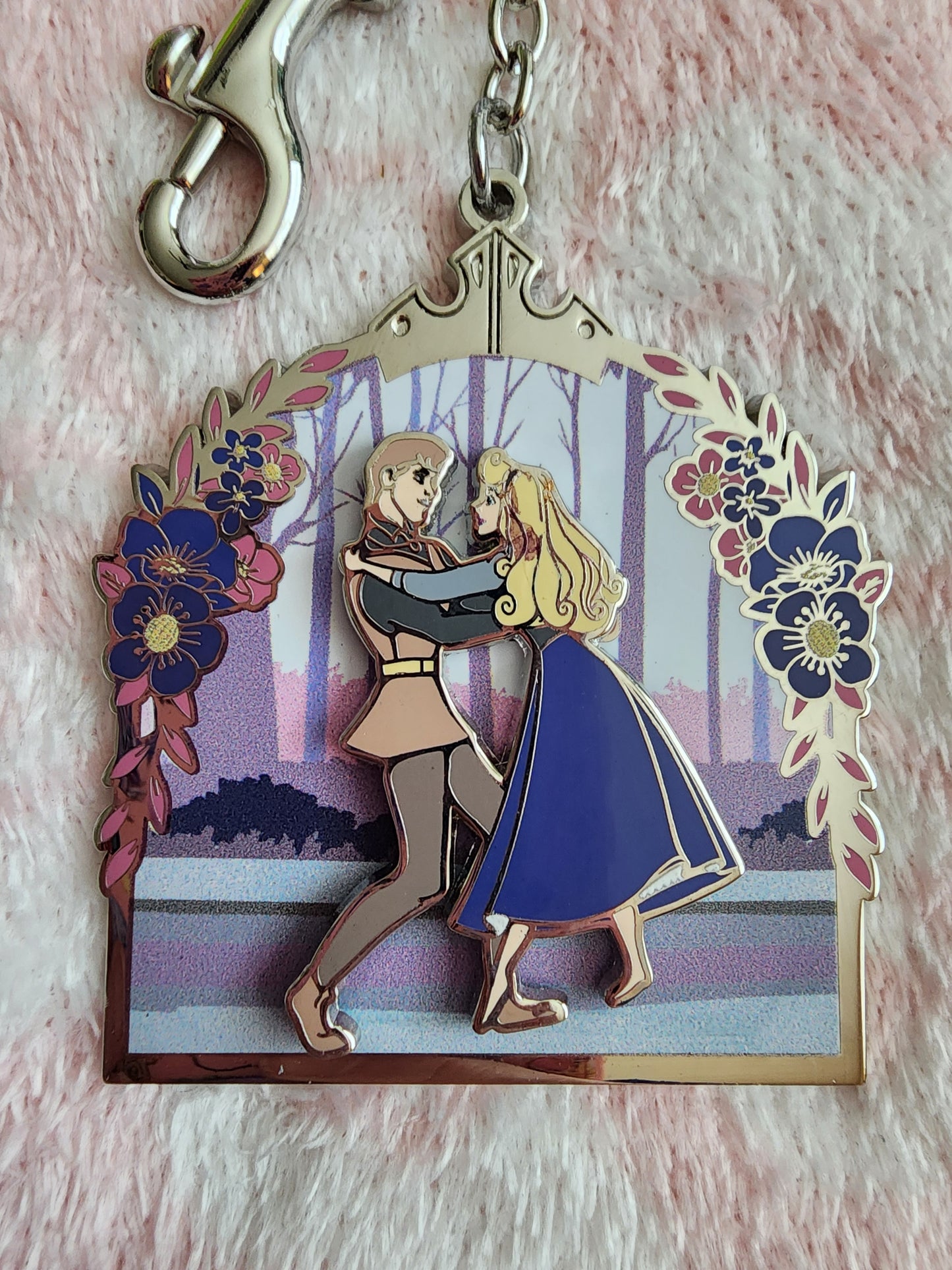 Loungefly Disney Sleeping Beauty and Prince Philip 65th Anniversary Keychain