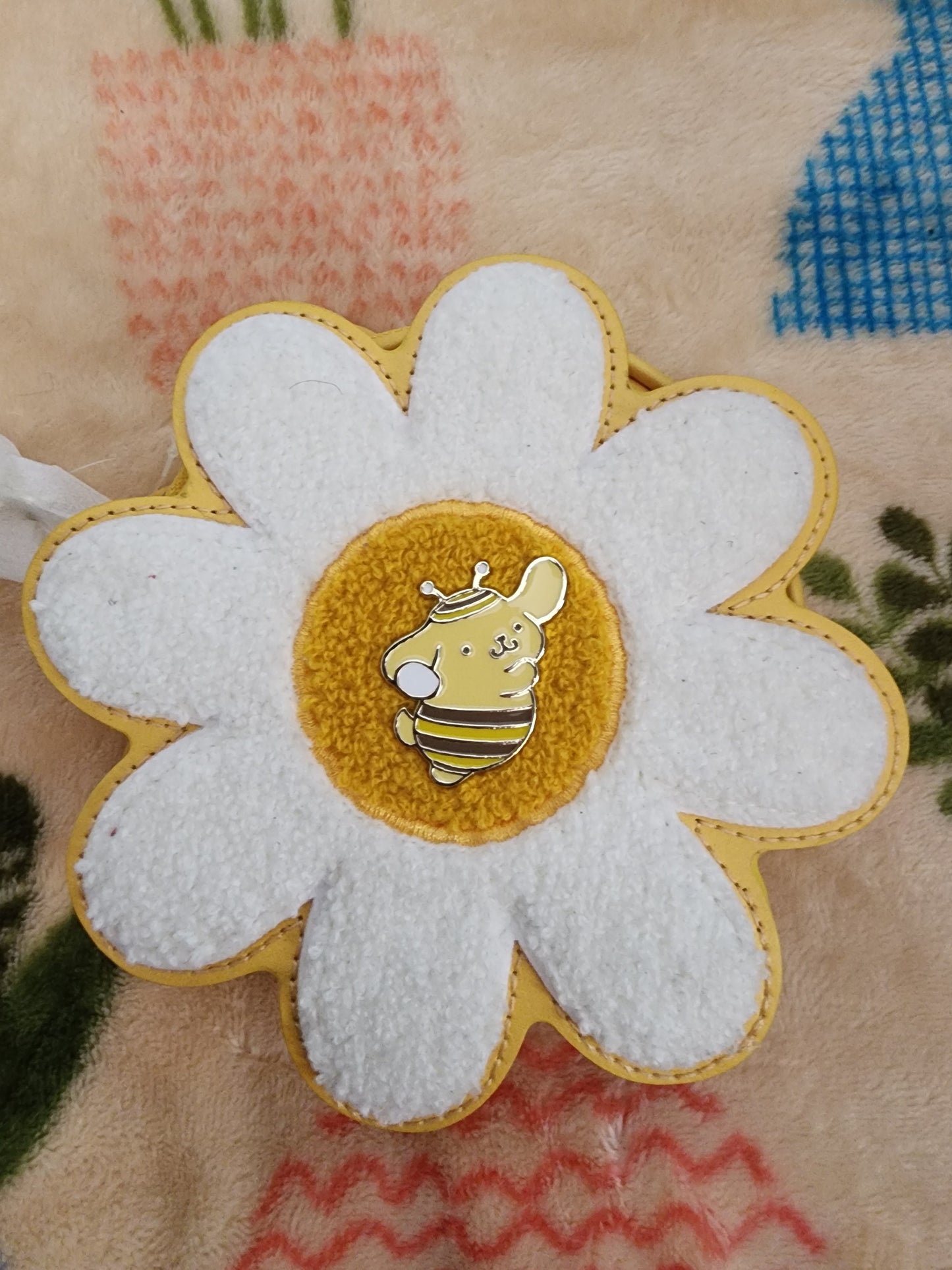 Pompompurin Daisy Flower Design Bag Clip/Coin Purse