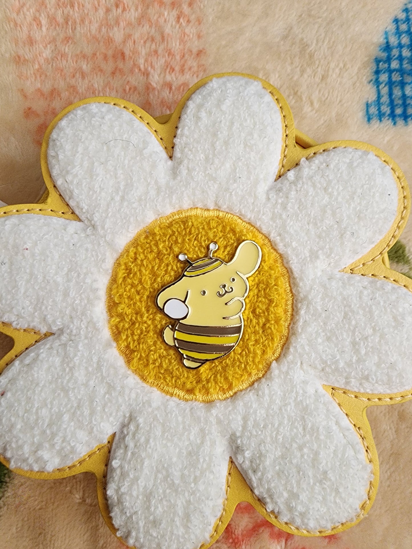 Pompompurin Daisy Flower Design Bag Clip/Coin Purse