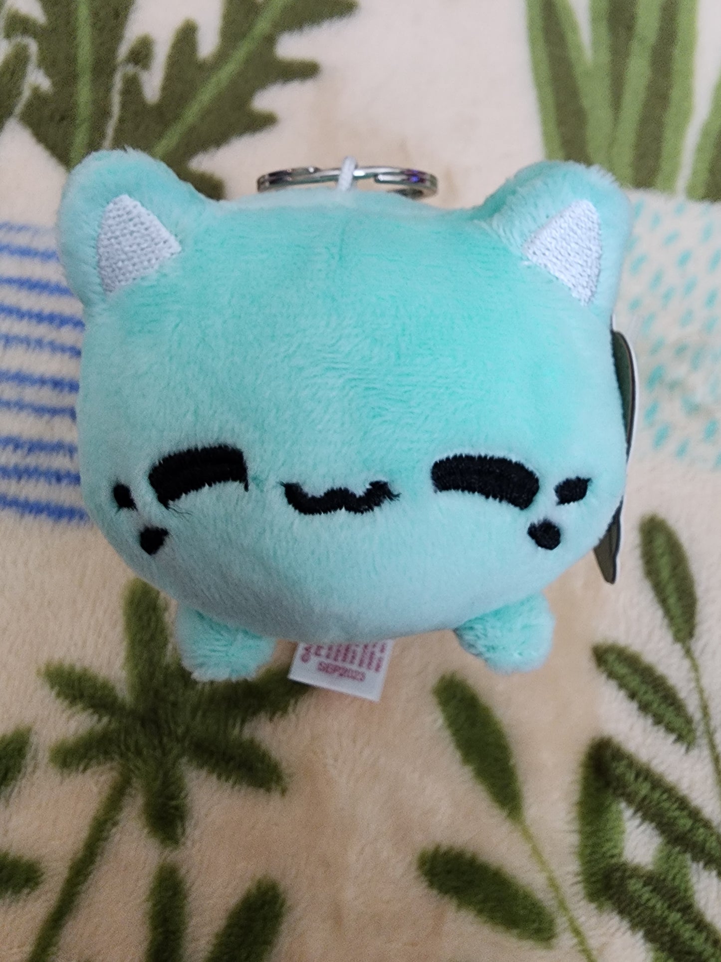 Meowchi Mint Green Plush Bag Clip