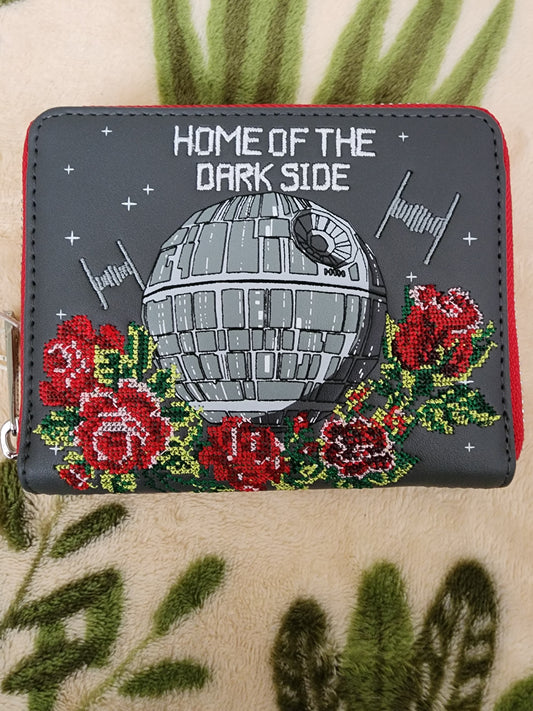 Loungefly Star Wars Death Star Floral Stitched Wallet