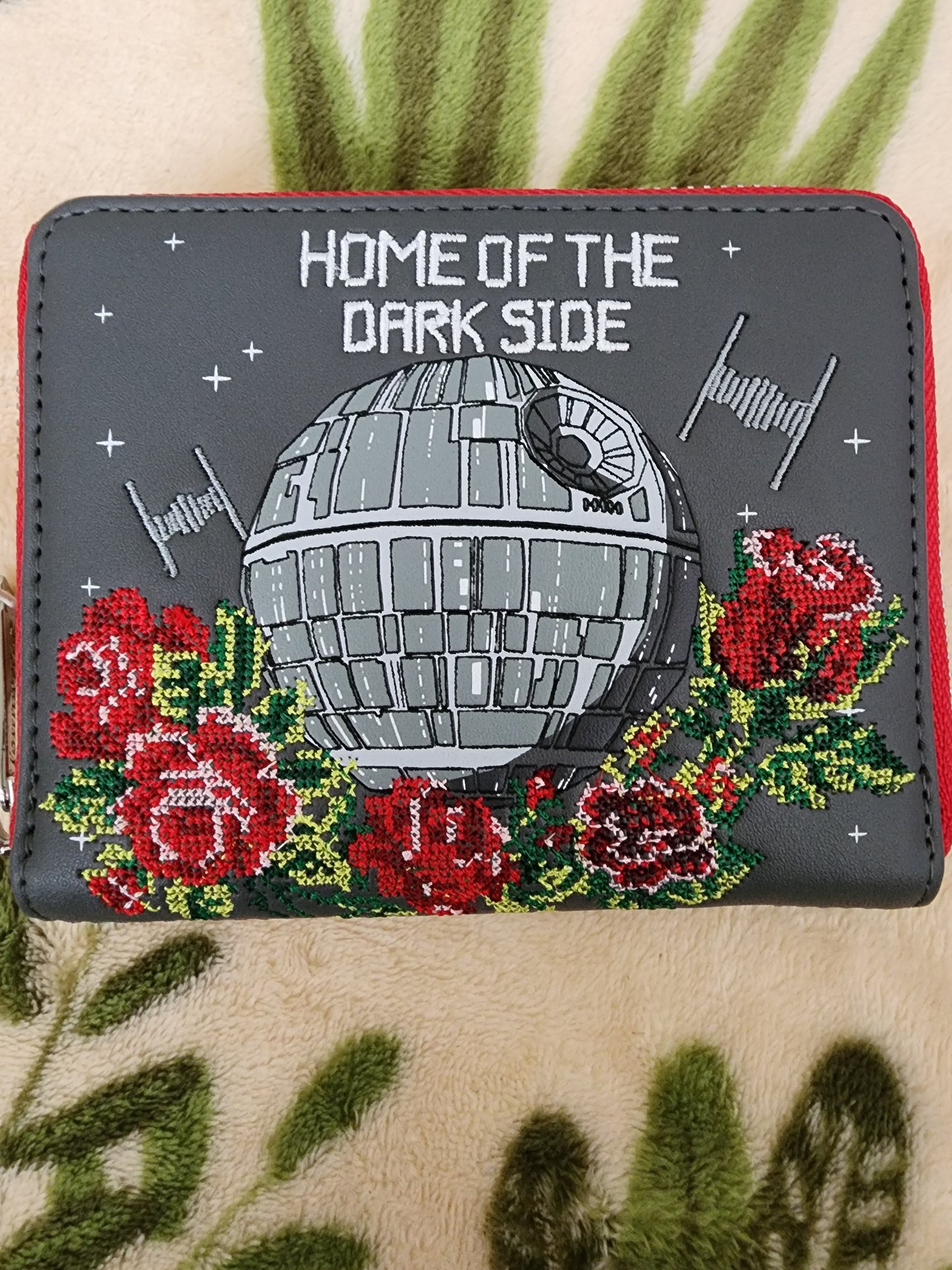 Loungefly Star Wars Death Star Floral Stitched Wallet