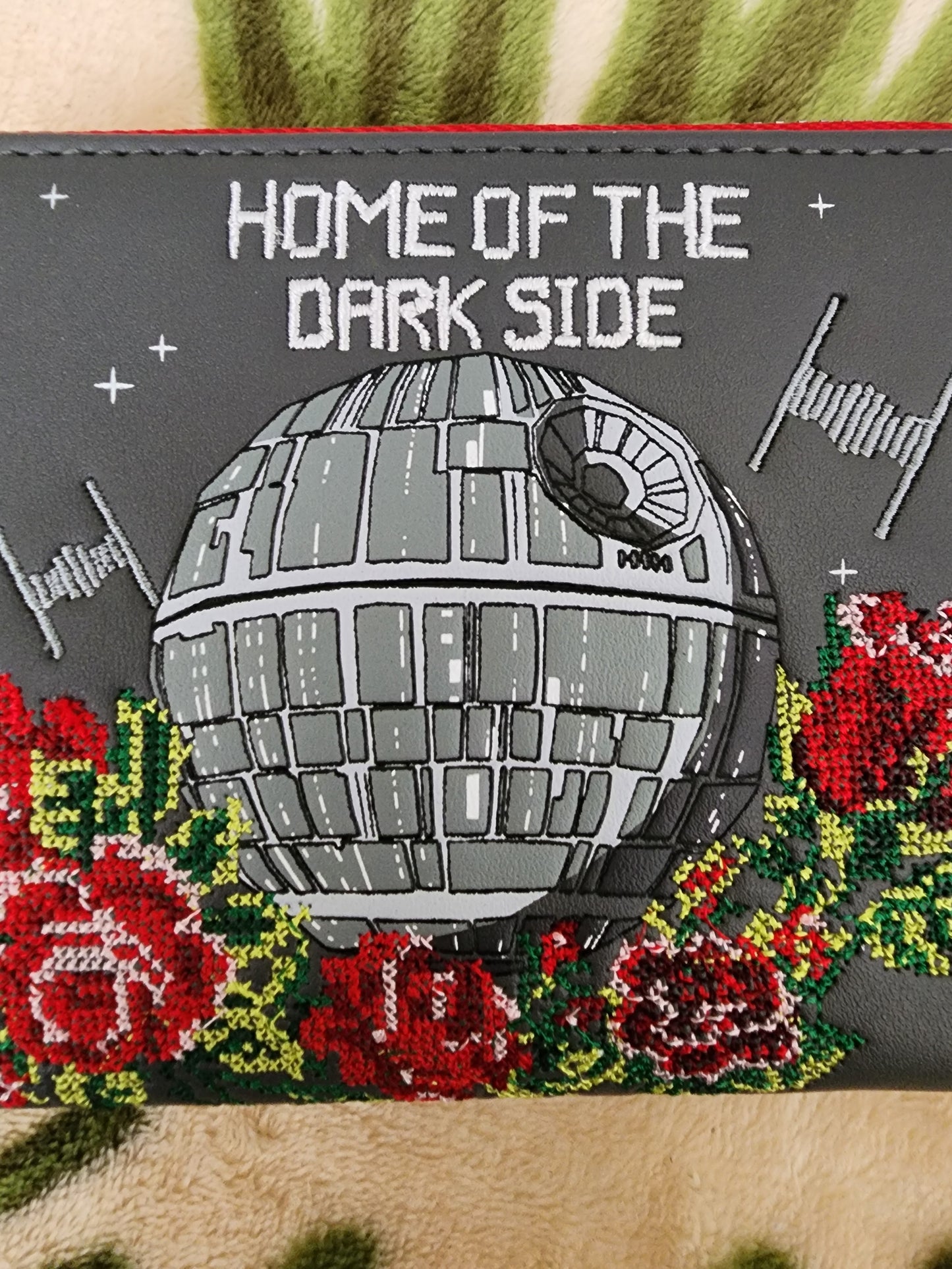 Loungefly Star Wars Death Star Floral Stitched Wallet