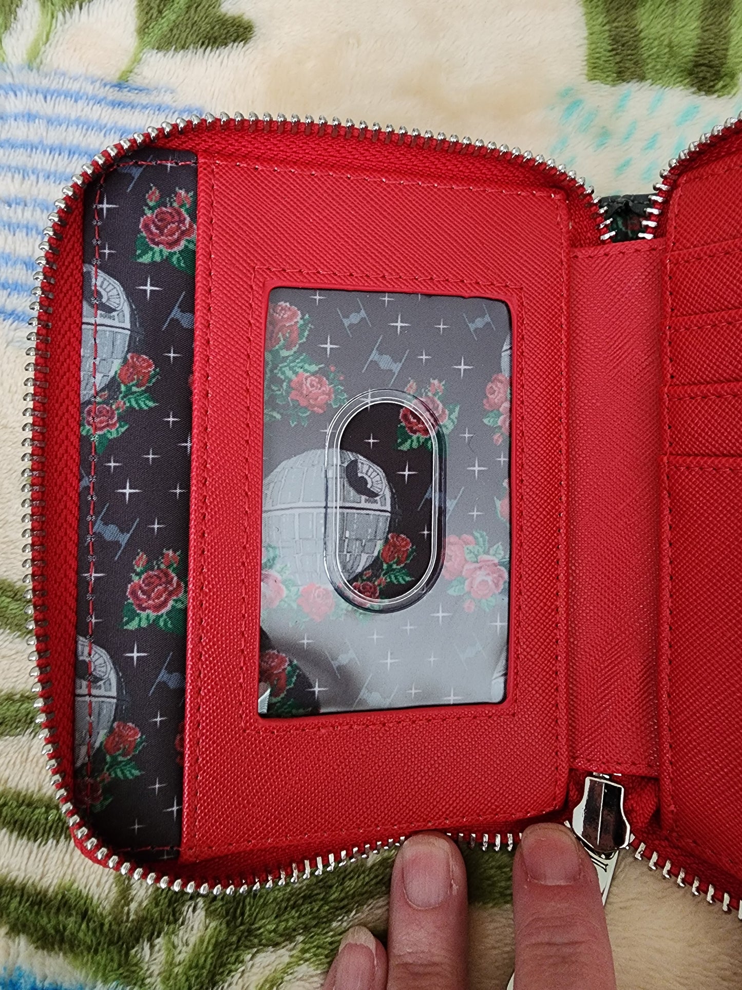 Loungefly Star Wars Death Star Floral Stitched Wallet