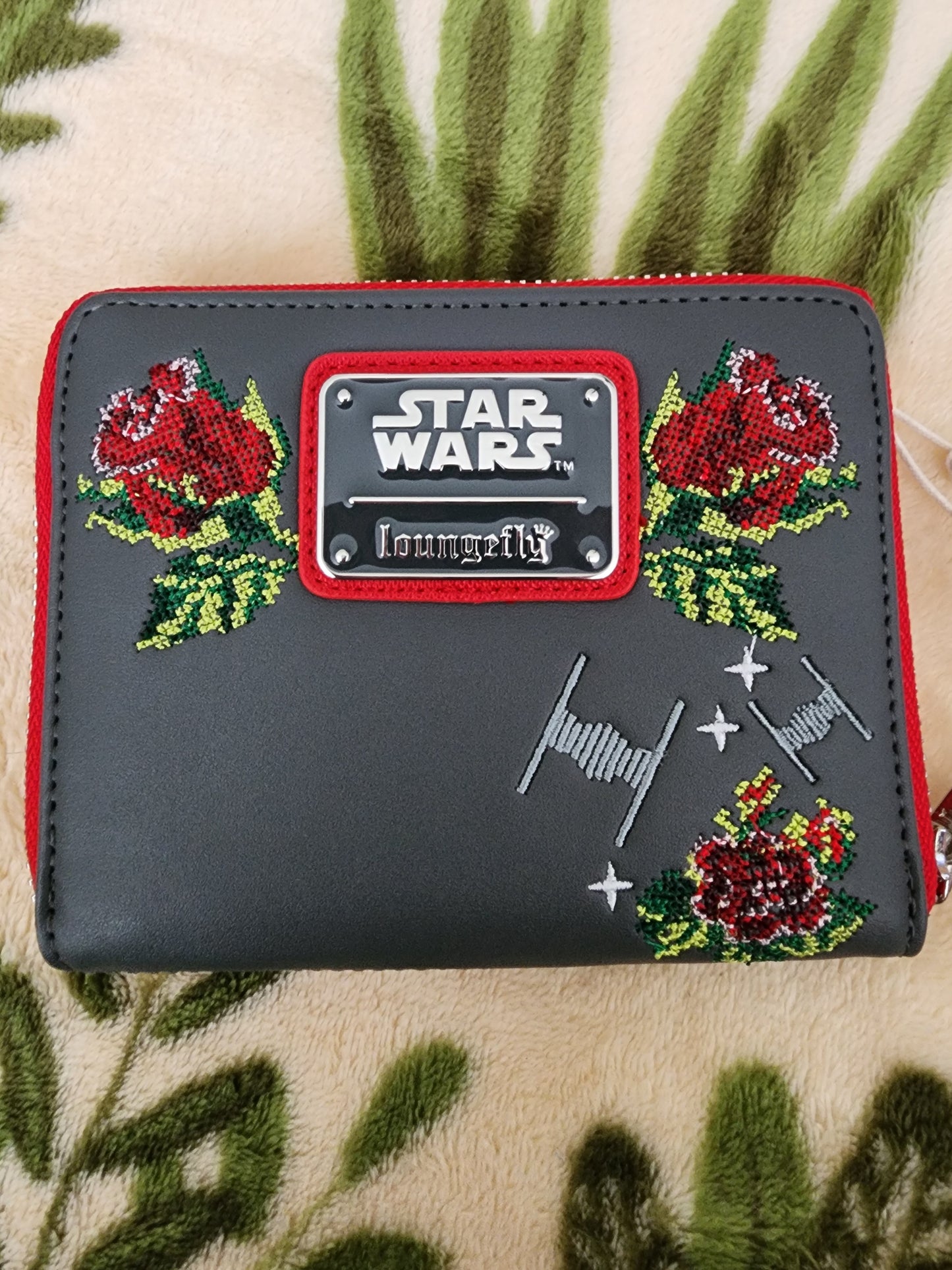 Loungefly Star Wars Death Star Floral Stitched Wallet