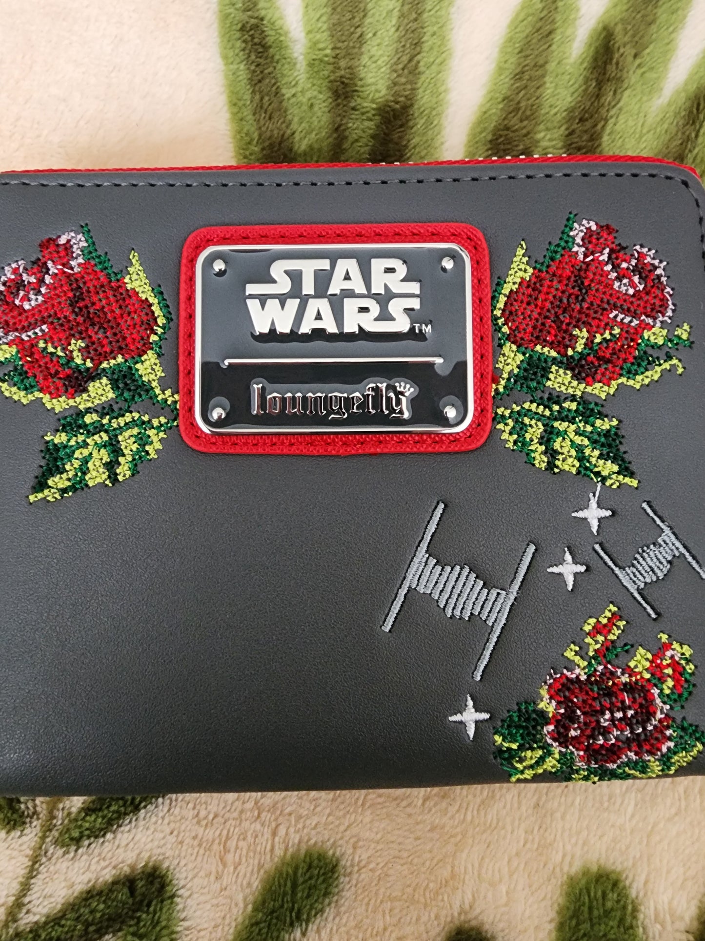 Loungefly Star Wars Death Star Floral Stitched Wallet