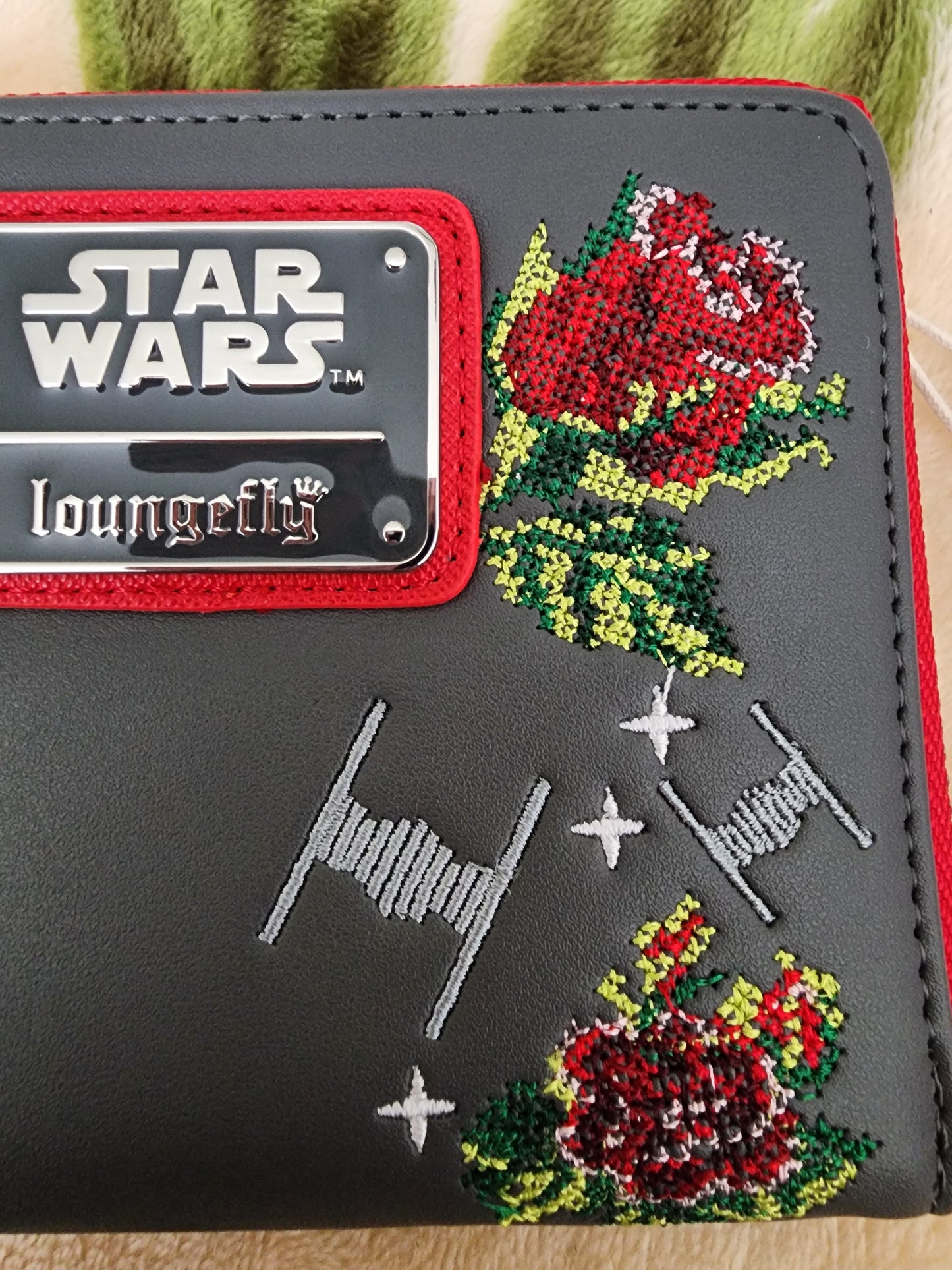 Loungefly Star Wars Death Star Floral Stitched Wallet